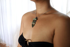 Heart Symphony: Green Kyanite, Australian Emerald, and Chrysoprase - Sterling Silver Pendant