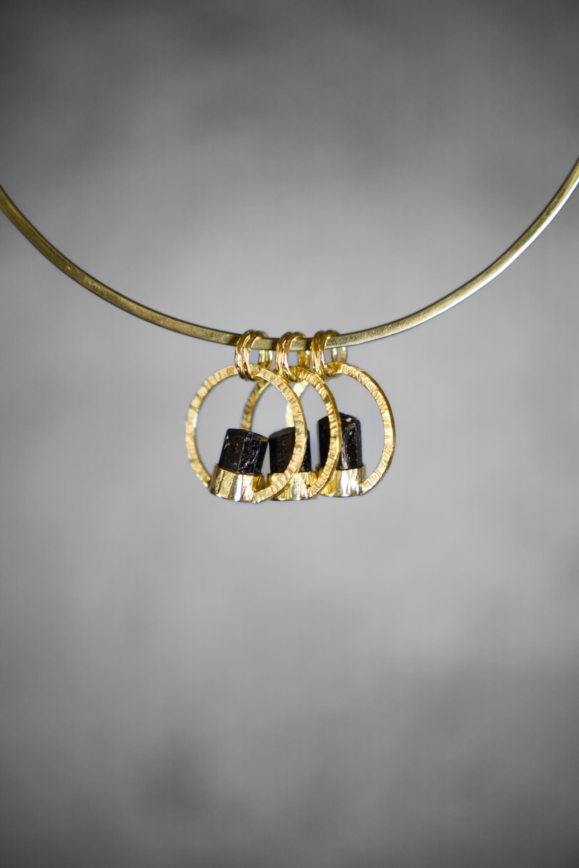 Himalayan Tourmaline Pendant: 18k Gold Plated Sterling Silver, Heart Chakra