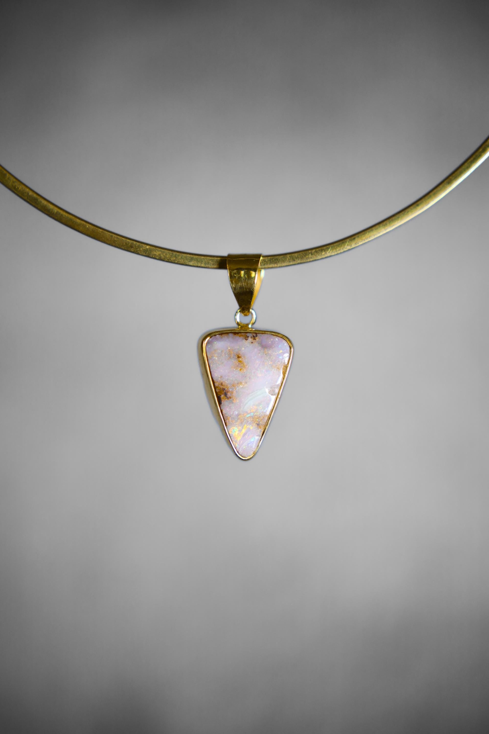 Lightning Ridge White Opal Pendant 925 Silver 18k Gold Plated Australian Solid Opal October Birthstone Gift