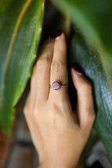 Raw Ruby - Fine 925 Sterling Silver - Size US 5