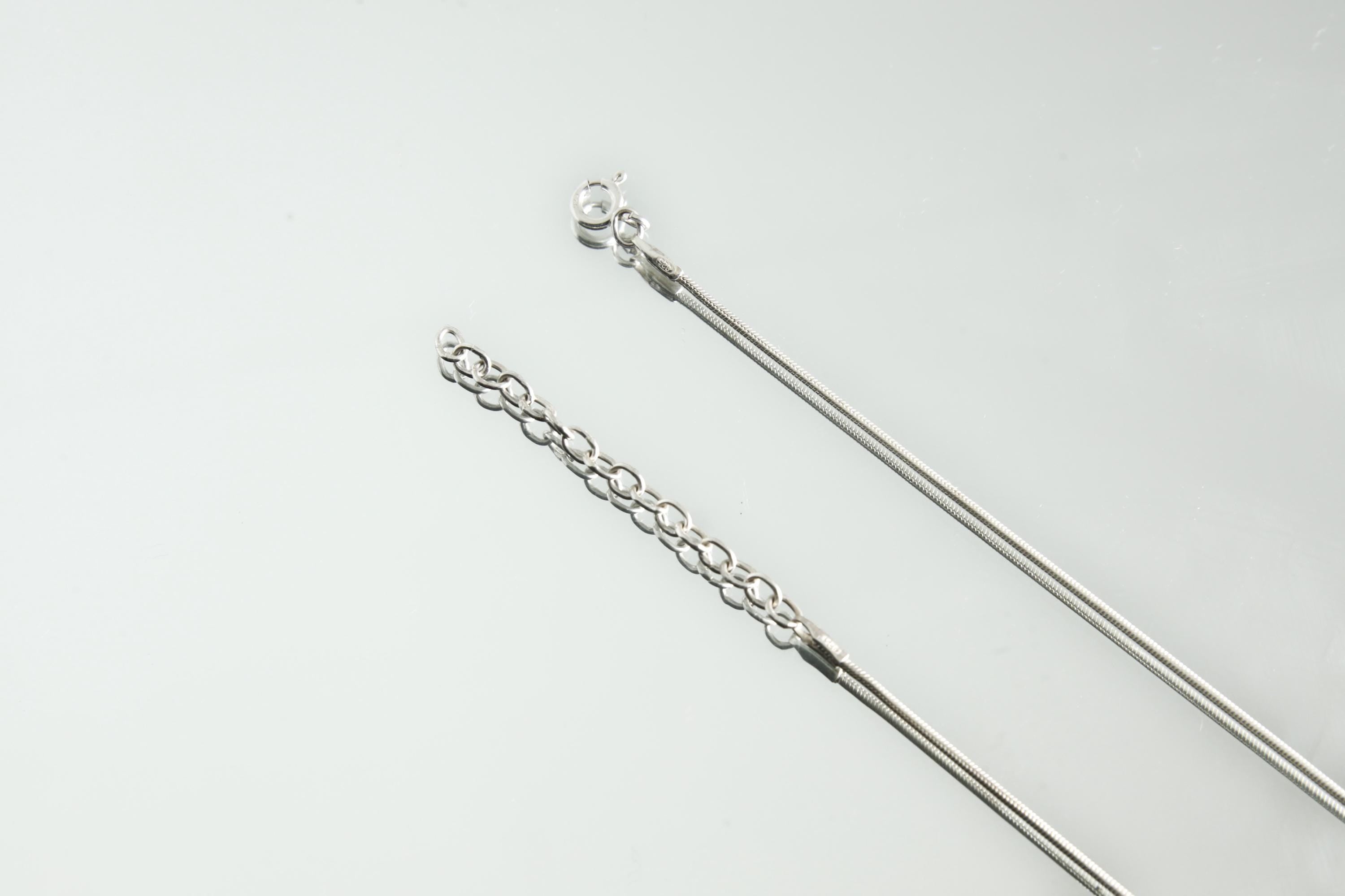 Blue Moonstone & Smoky Citrine Quartz Sterling Silver Pendant Necklace