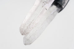 Clear Lemurian Quartz Point Pendant, Oxidized Hammered Sterling Silver, Stackable Crystal Necklace, Crown Chakra, Unique Gift, NO/23