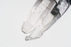 Clear Lemurian Quartz Point Pendant, Oxidized Hammered Sterling Silver, Stackable Crystal Necklace, Crown Chakra, Unique Gift, NO/11