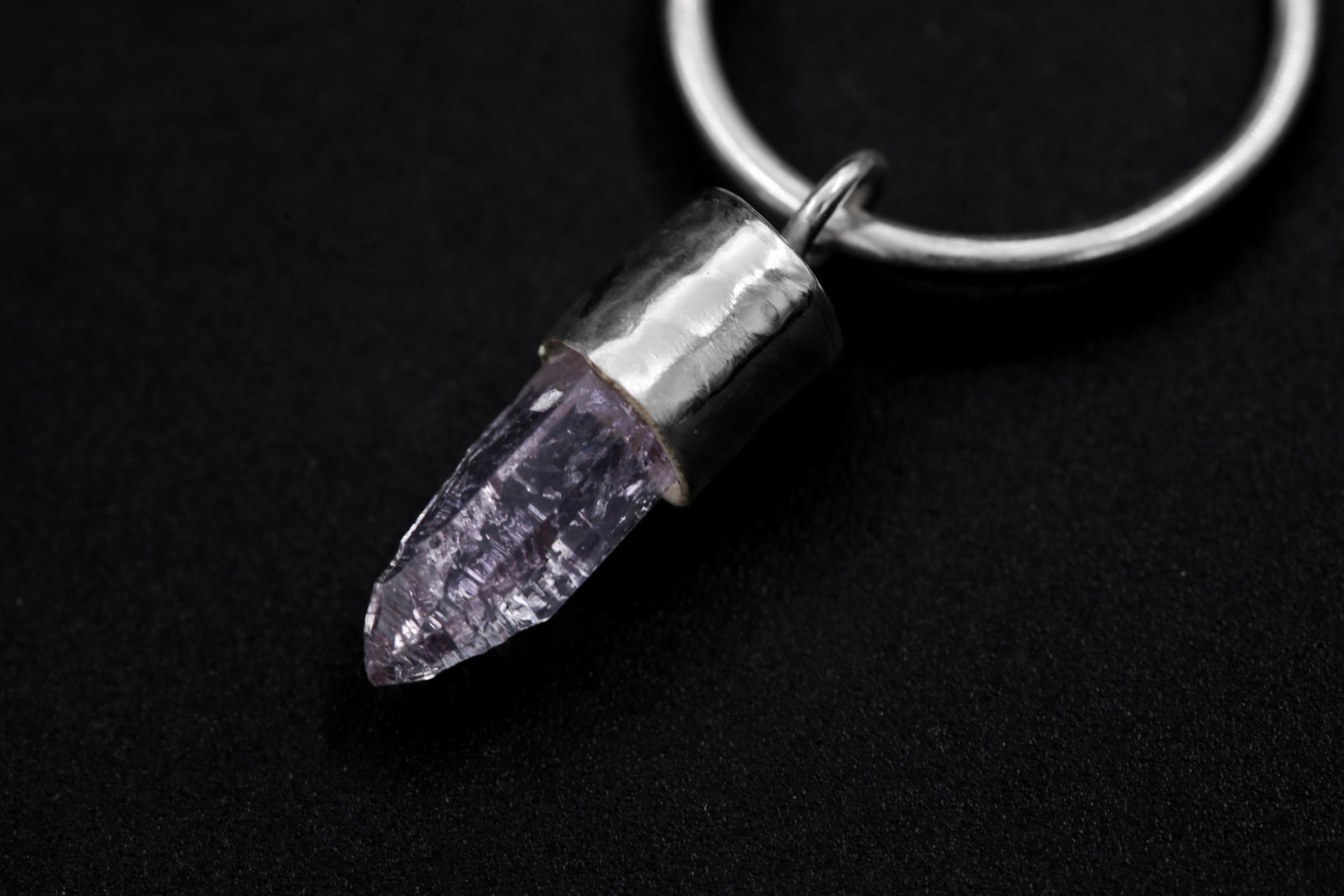 Vera Cruz Amethyst Hoop Earrings, Sterling Silver, Hammered and Shiny Finish, Third Eye & Crown Chakra, Spiritual Jewelry, Unique Gift