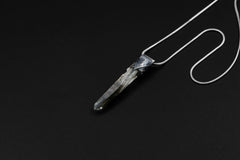 Collector Piece - NEPLAE Chloride inclusion Laser Quartz Point - Stack Pendant - Textured & Oxidised 925 Sterling Silver - Crystal NO.28