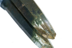 Nepal Chlorite Rutile Phantom Quartz Stack Pendant, Textured Oxidised Sterling Silver, Collector Crystal, Ganesh Himal, Unique Gift NO/05