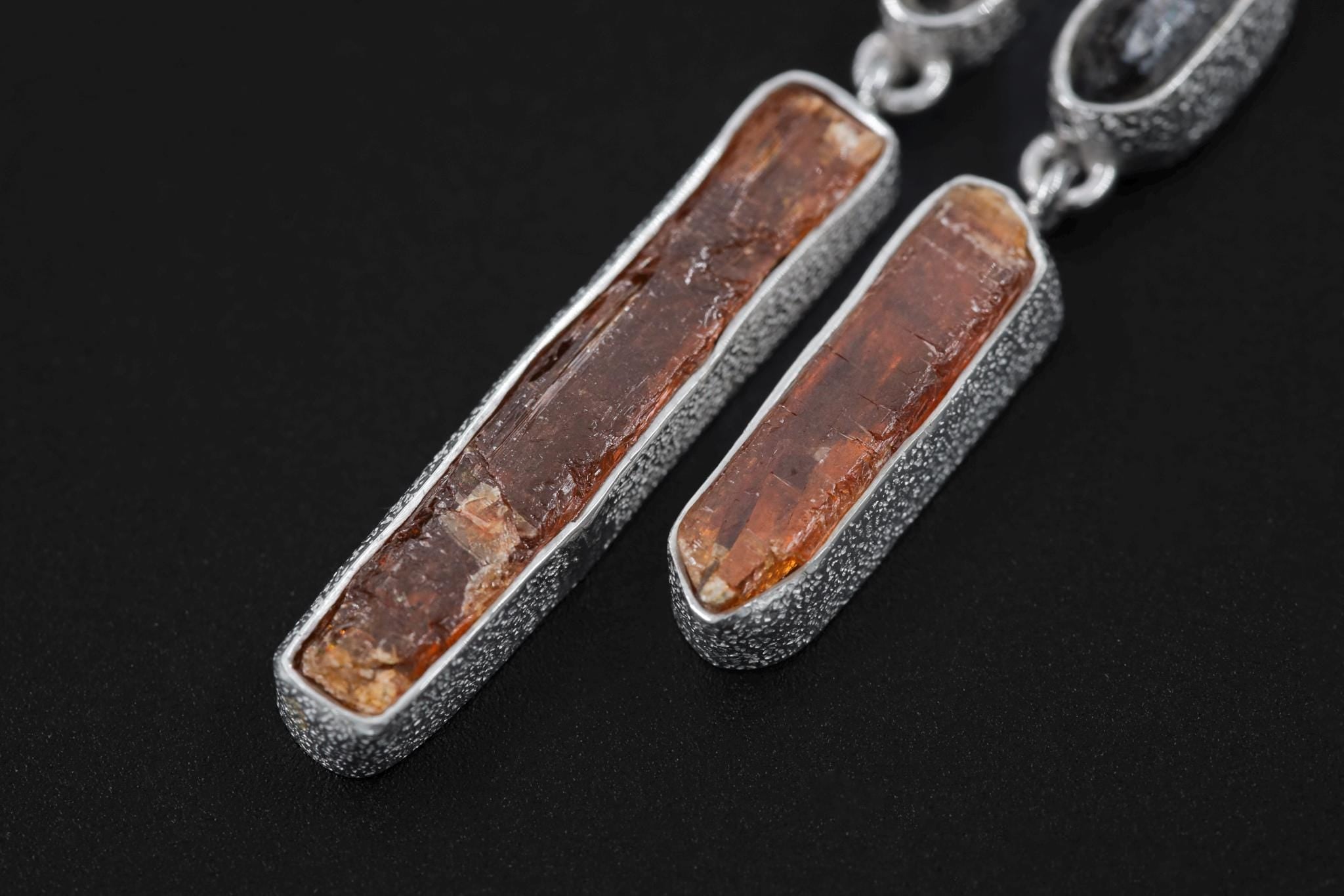 Dream Catcher Dangle Raw Gem Ruby, Petroleum Smoky Quartz & Rare Red Gem Kyanite Pendant, 925 Silver, Organic Texture, Crystal talisman Gift