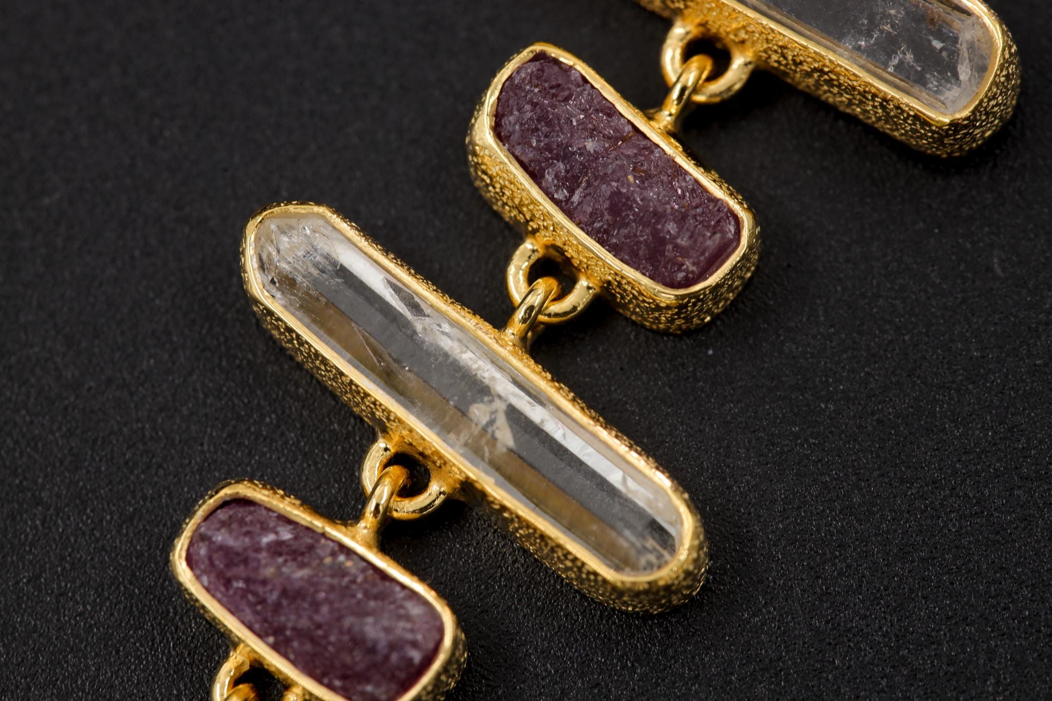 Aquamarine Ruby Petroleum Quartz Pendant, 925 Silver 18k Gold Plated, DT Raw Crystals, Chakra Talisman Jewelry, Gift for Her
