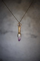 Buddha Amethyst Kyanite Pendant 925 Silver 18k Gold Plated Brass Talisman Crown Throat Chakra Gift