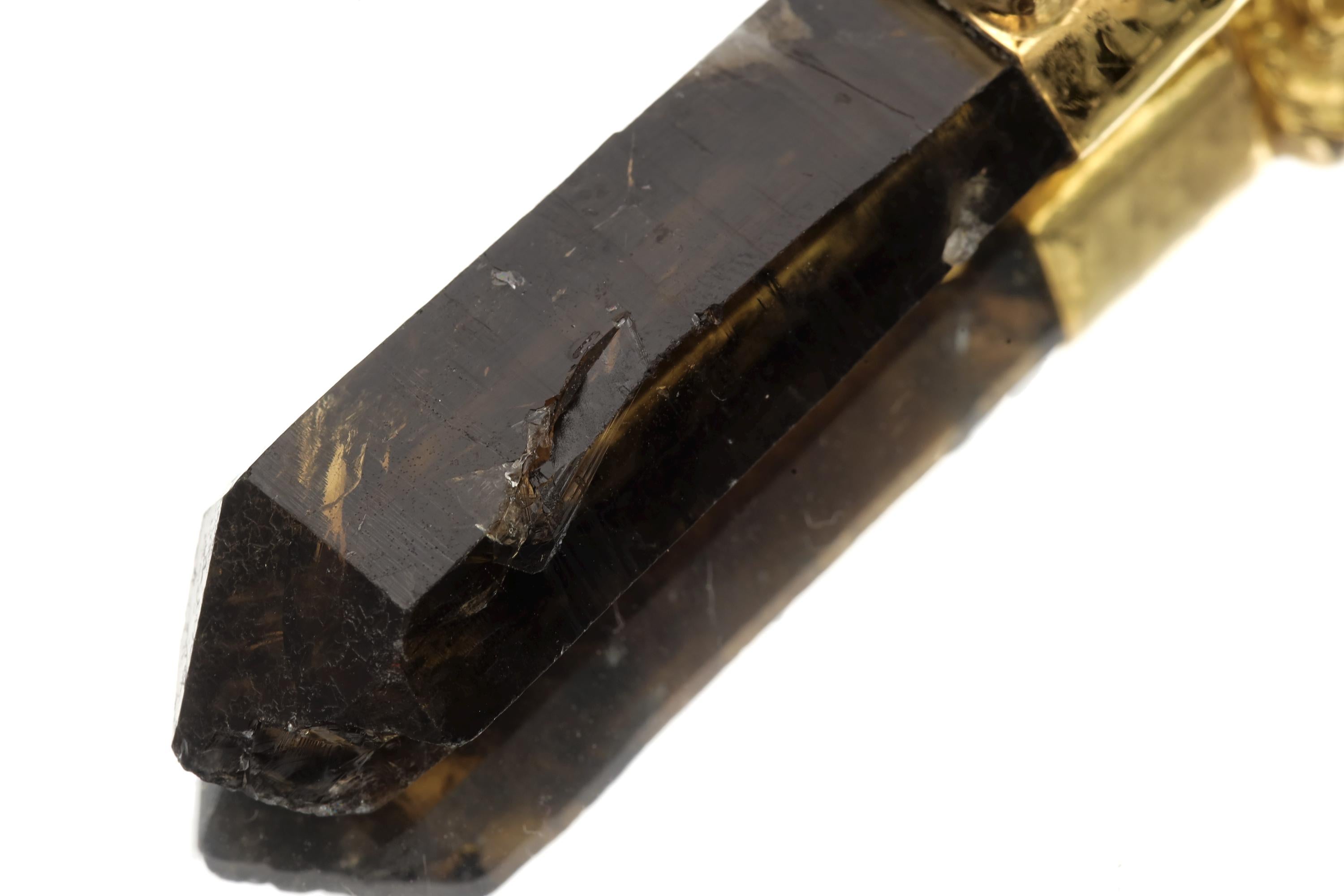 Pink Tourmaline Ruby Smoky Quartz Talisman Pendant, Cast Loving Couple, 925 Silver Bezel, Gold Plated, Heart Root Chakra Amulet