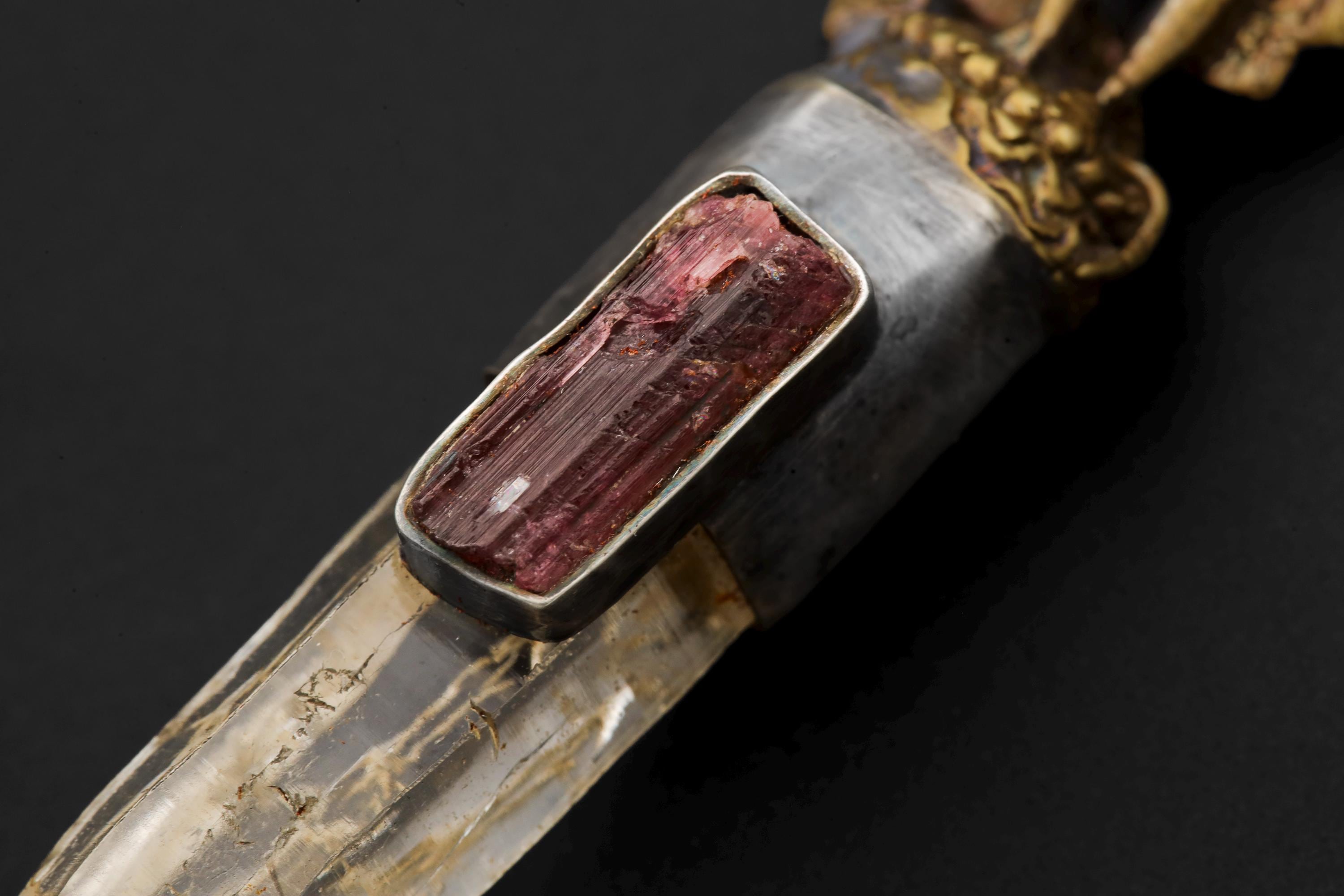 Macro detail photo focusing on Rubellite surface structure and soft polish highlights.