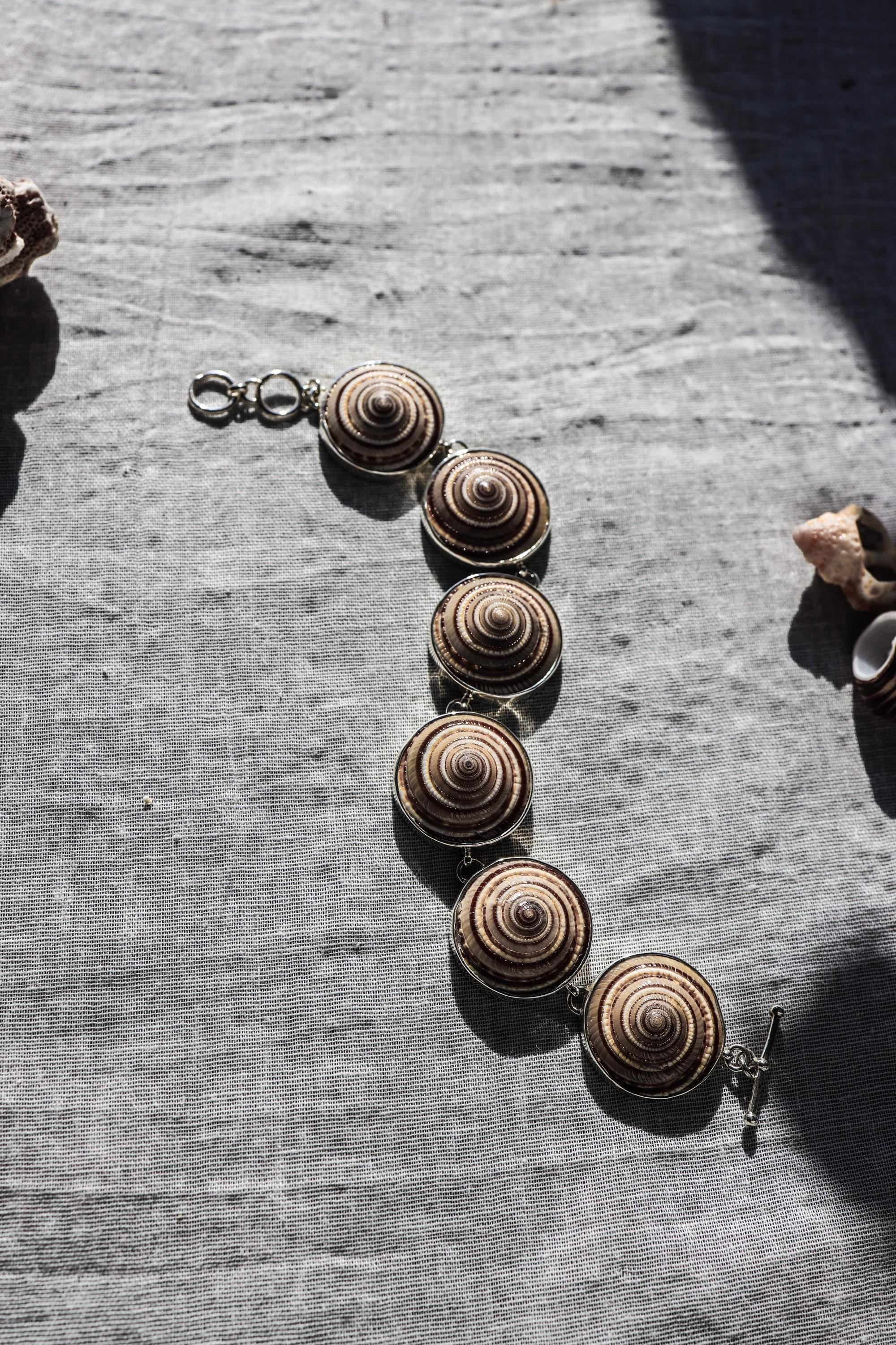 Sundial Shell Bracelet 925 Sterling Silver Adjustable, Ocean Energy Jewelry, Heart Chakra Healing, Handmade Spiritual Gift