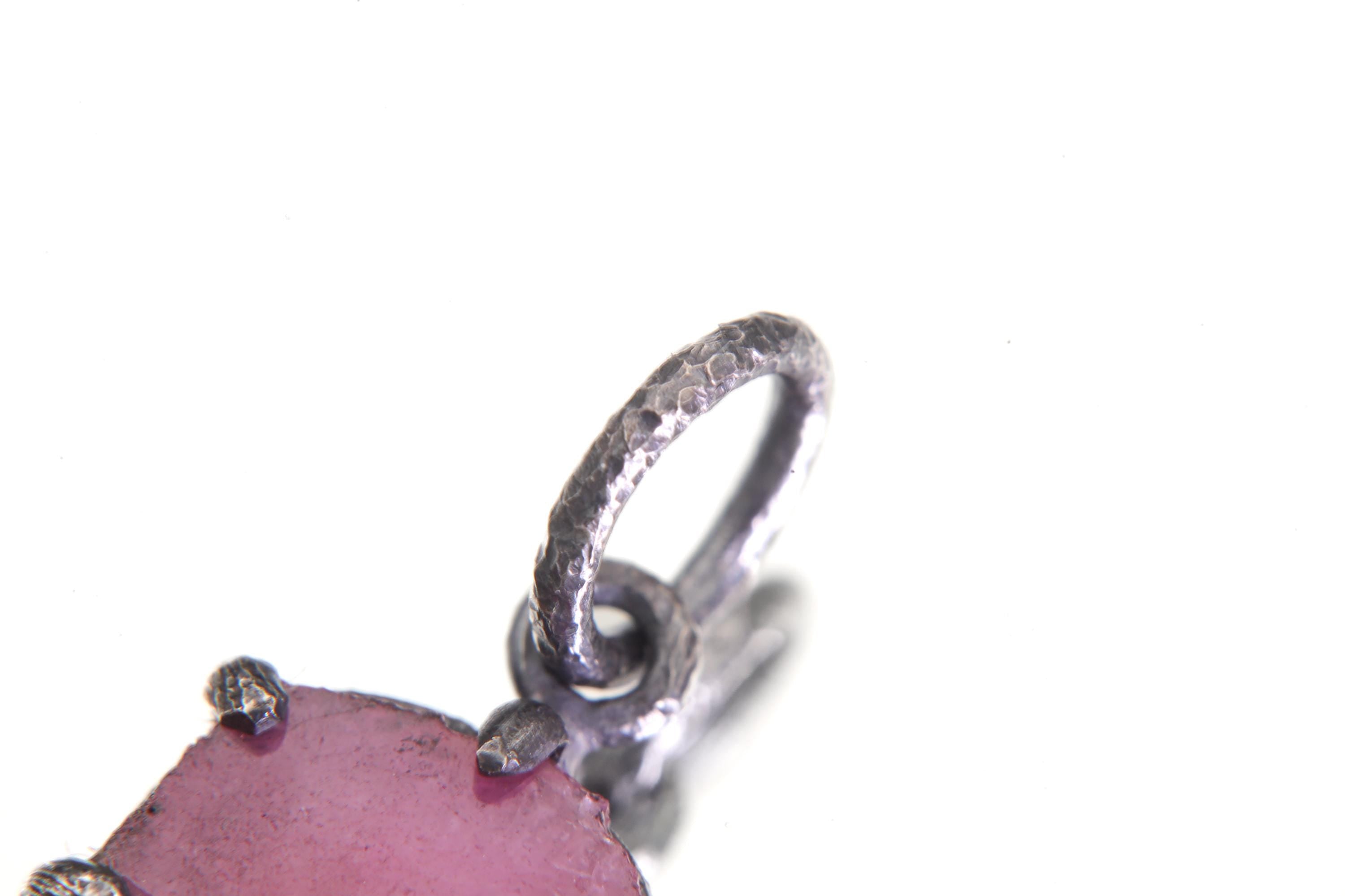 Cambodian Ruby Pendant, 925 Silver Claw Setting, Root Chakra Jewelry