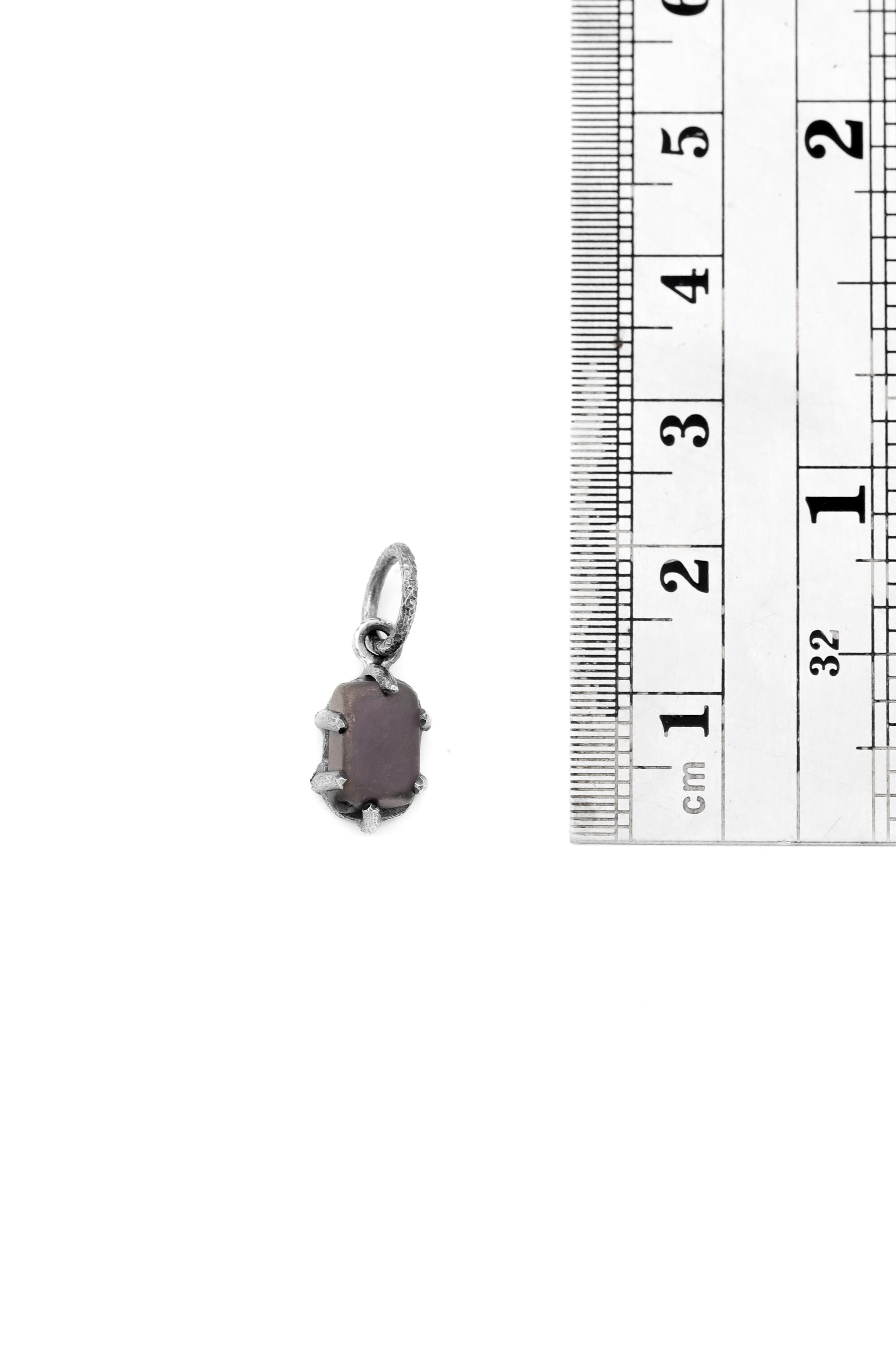 Amethyst Cube Pendant, Sterling Silver Claw Setting, Healing Crystal Jewelry