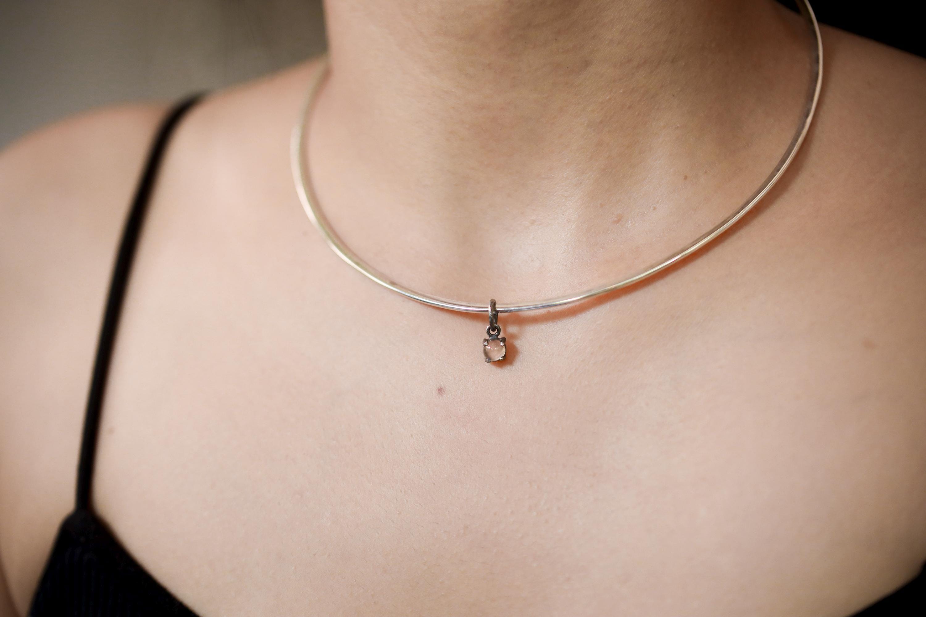 High Grade Oval Cats Eye Moonstone Pendant, Sterling Silver, Oxidized Hammer Texture, Protective Energy, Intuition & Balance Jewelry