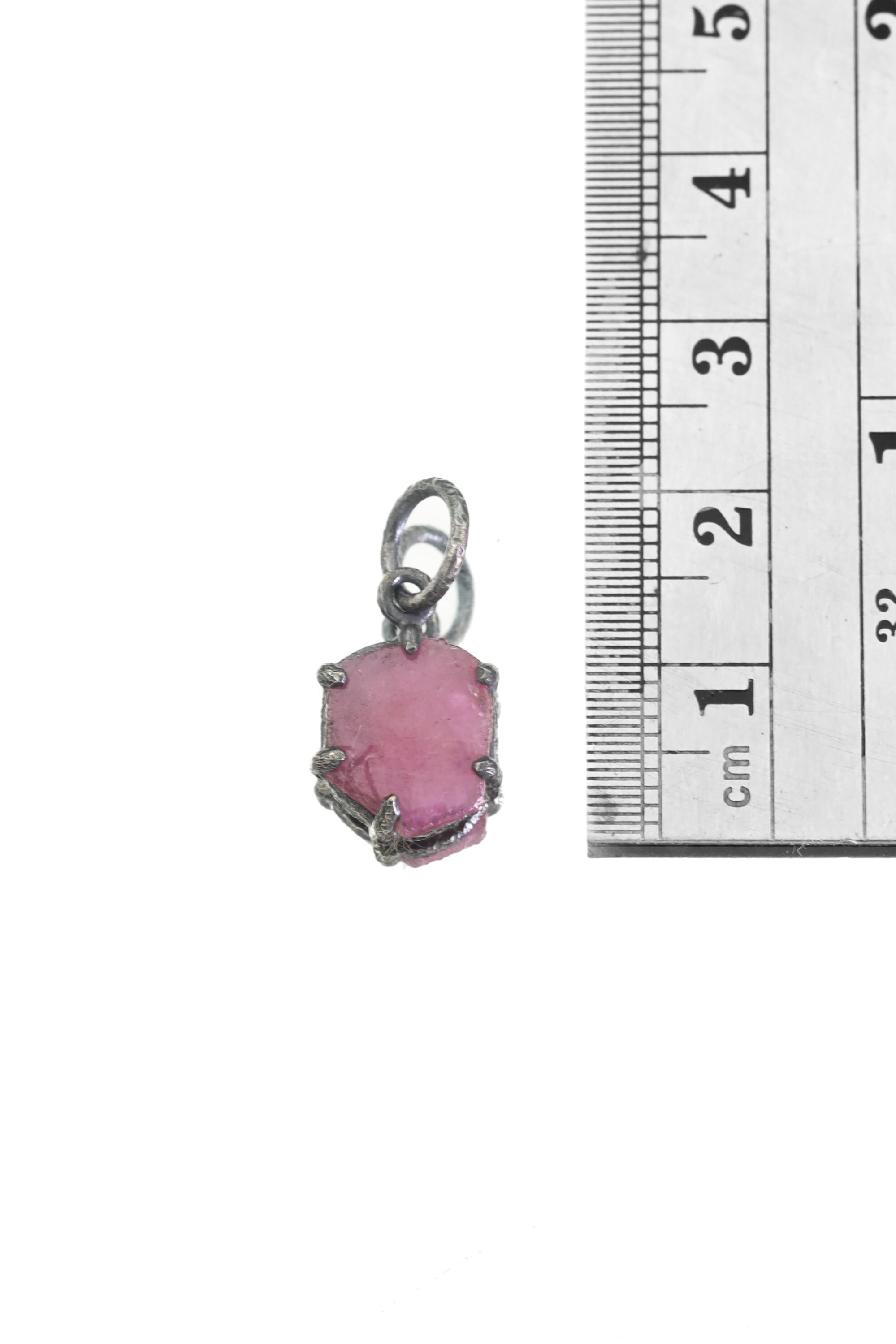 Cambodian Ruby Pendant, 925 Silver Claw Setting, Root Chakra Jewelry