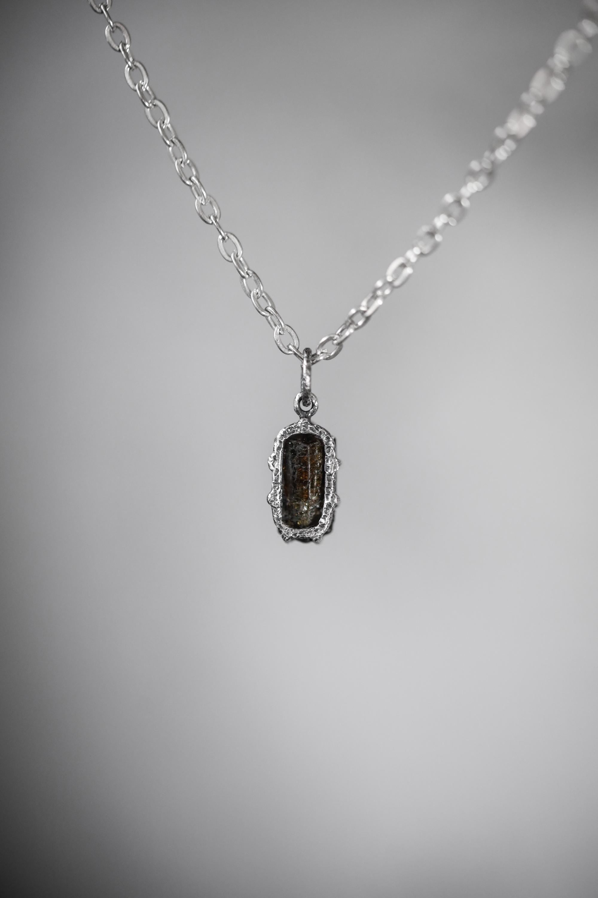 Black Tourmaline Claw Pendant 925 Sterling Silver Oxidized Necklace Root Chakra Protection Capricorn Gift