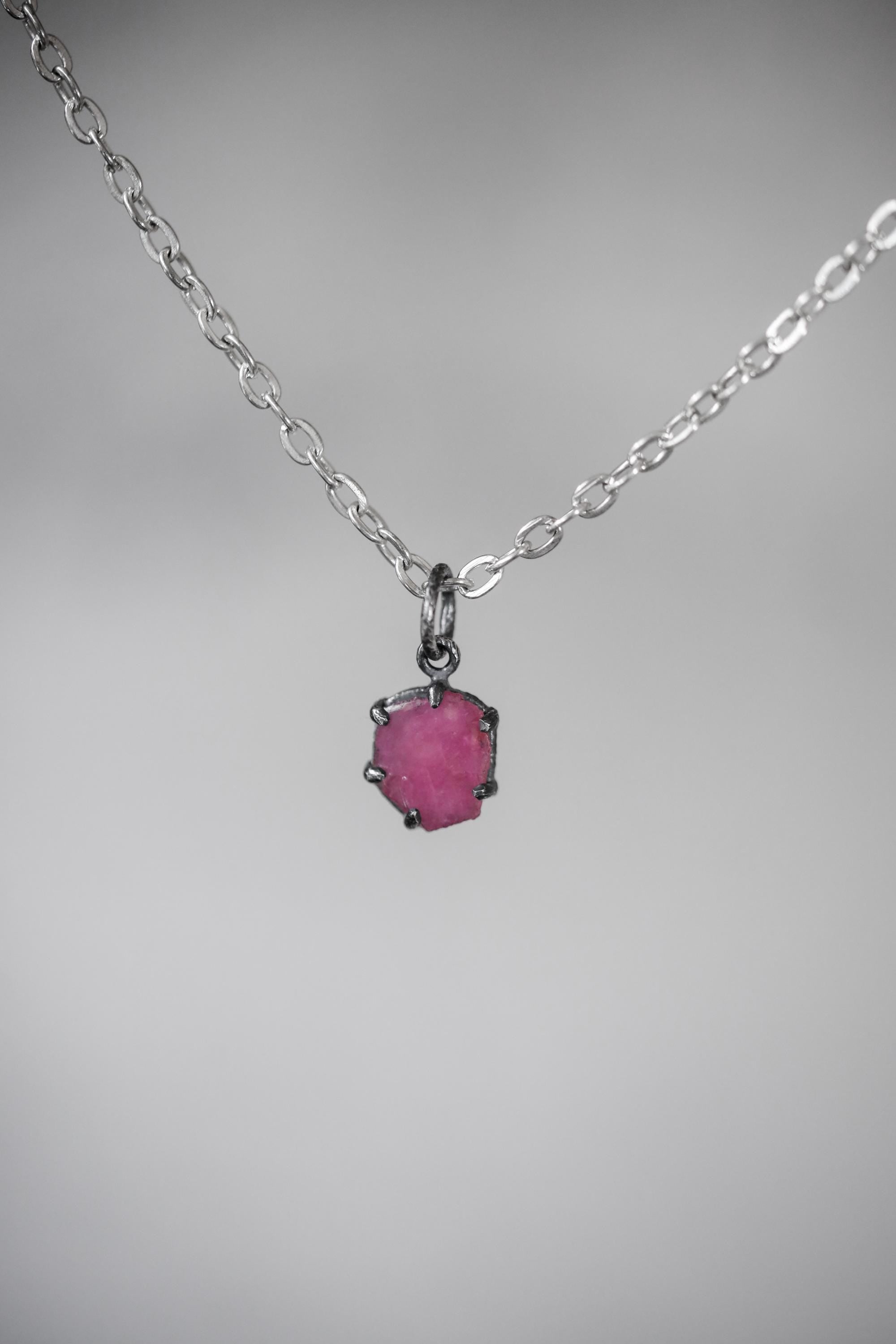 High Grade Natural Gem Ruby (Corundum) Pendant, Cambodia Origin, 925 Silver Claw Setting, Root Chakra Jewelry, Strength & Passion Talisman