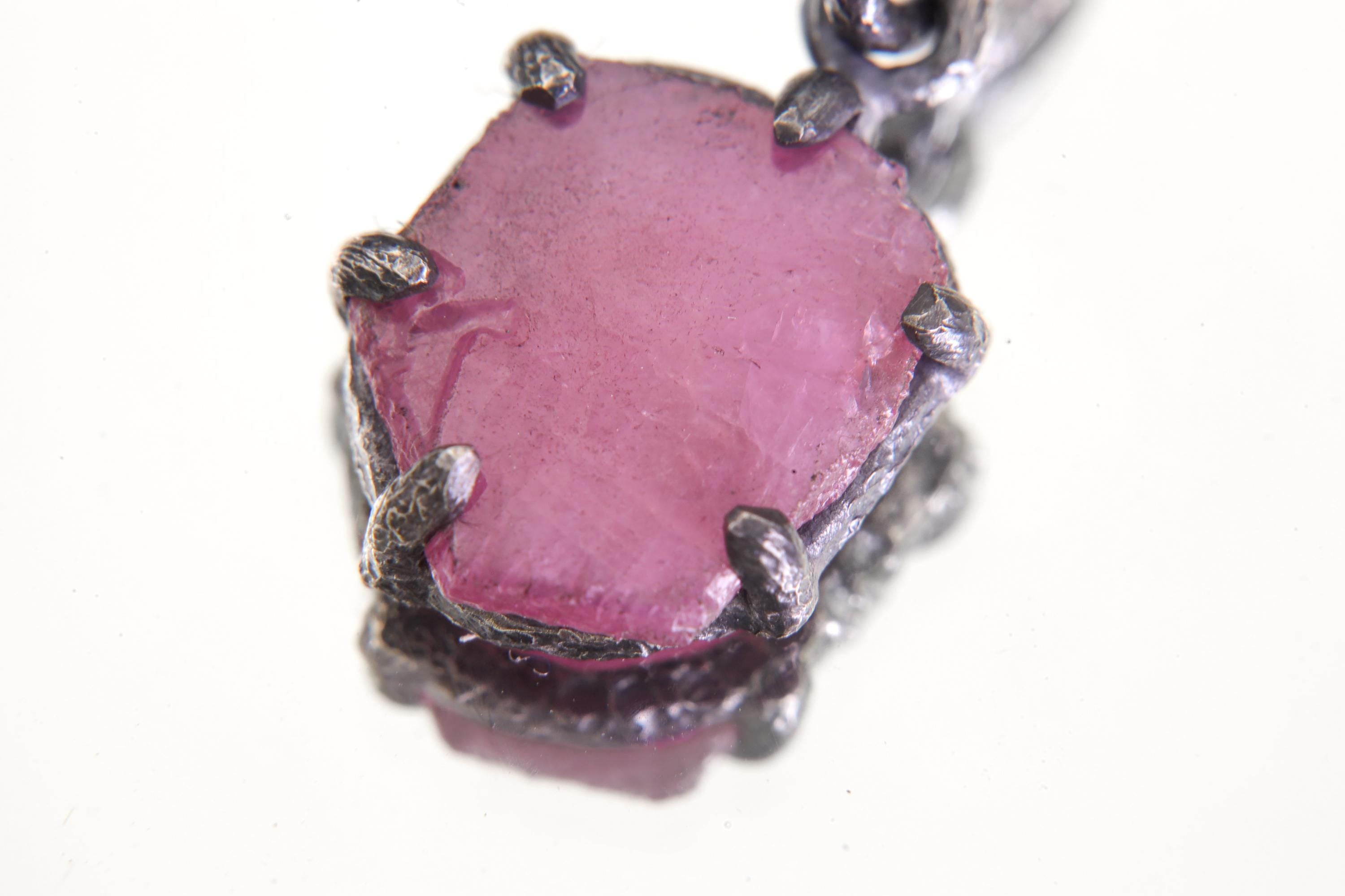 High Grade Natural Gem Ruby (Corundum) Pendant, Cambodia Origin, 925 Silver Claw Setting, Root Chakra Jewelry, Strength & Passion Talisman