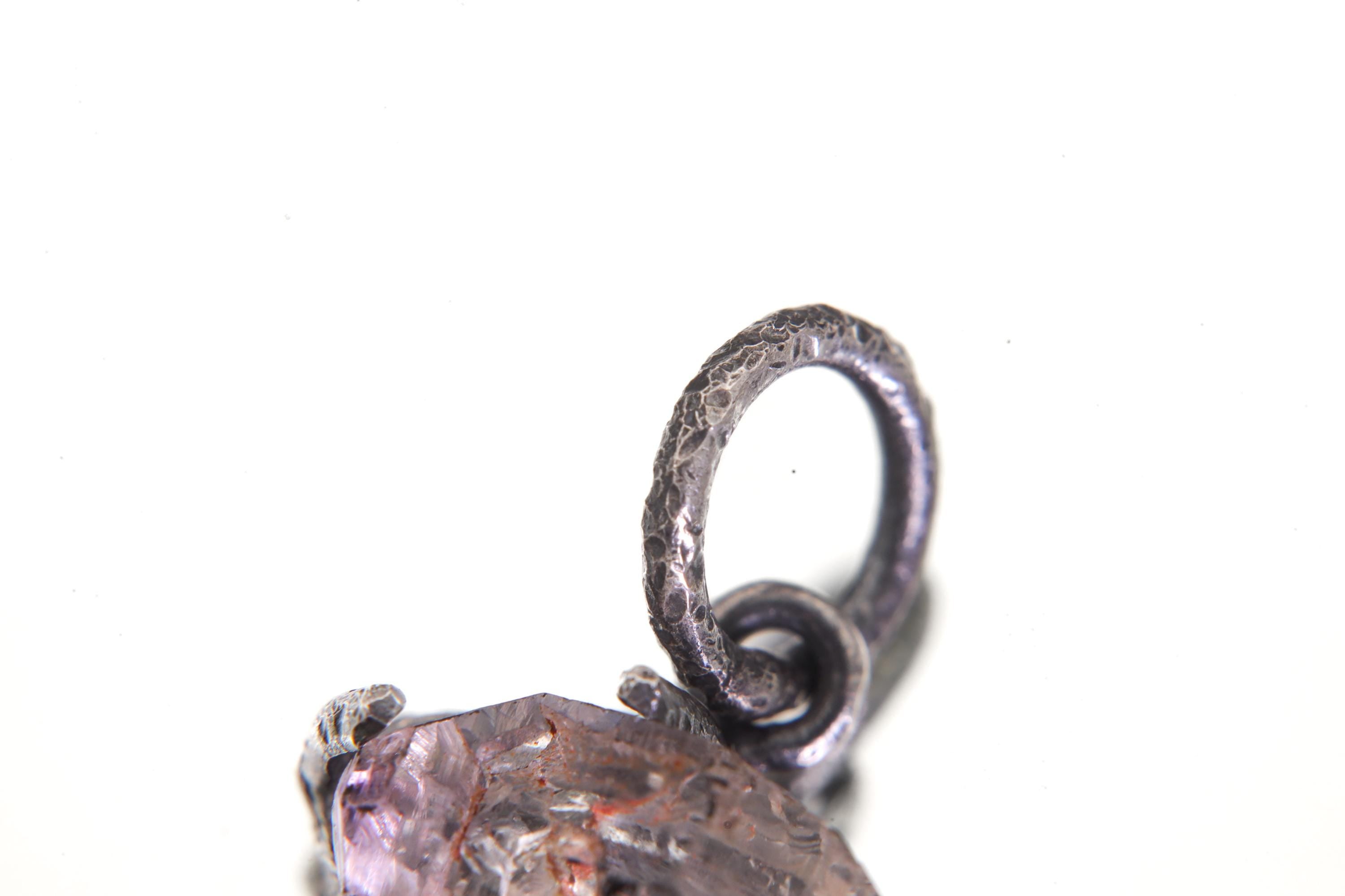 Twin Double Terminated Herkimer Diamond Pendant Sterling Silver, Raw Quartz Crystal Necklace, Crown Chakra Energy Zodiac Gemini Aries Gift