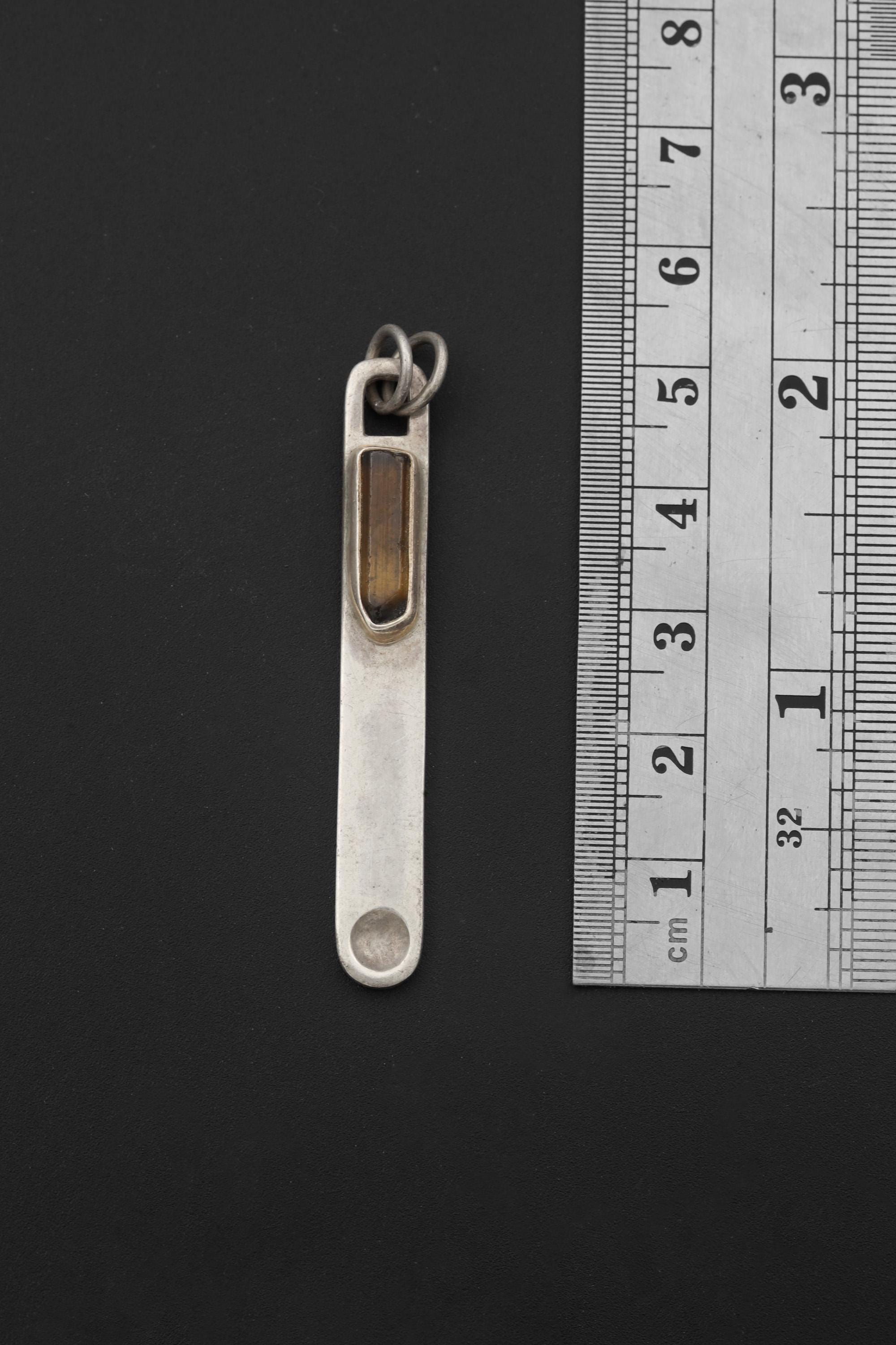 Natural Brown Dravite Tourmaline Wand Pendant, 925 Silver Spoon Design, High Shine Finish, Round Bail, Root Chakra Crystal, Grounding Gift