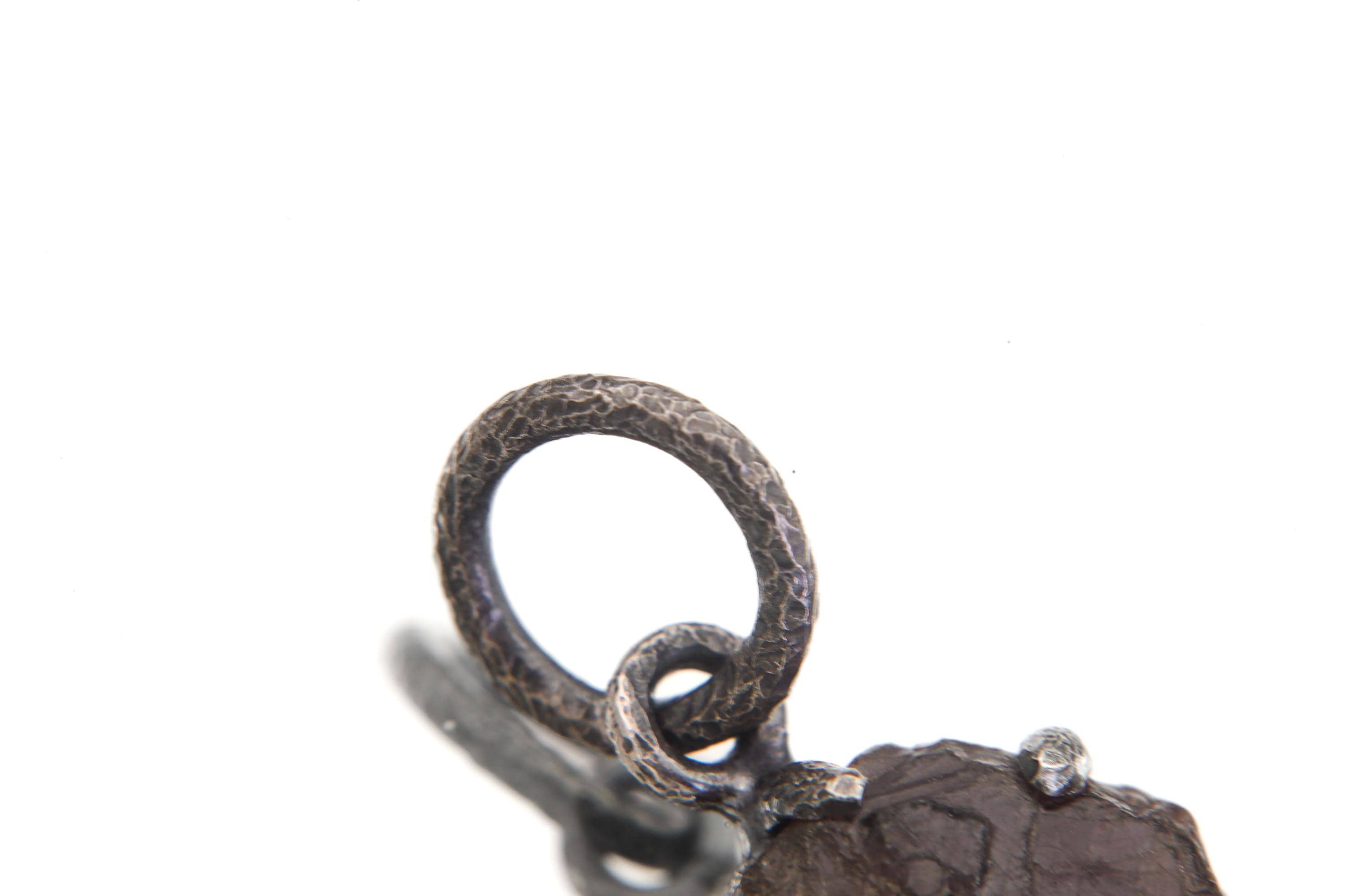 Natural Cambodian Record Keeper Ruby Pendant High Grade Raw Gem Specimen Oxidized Silver Claw Setting Root Chakra Energy Jewelry