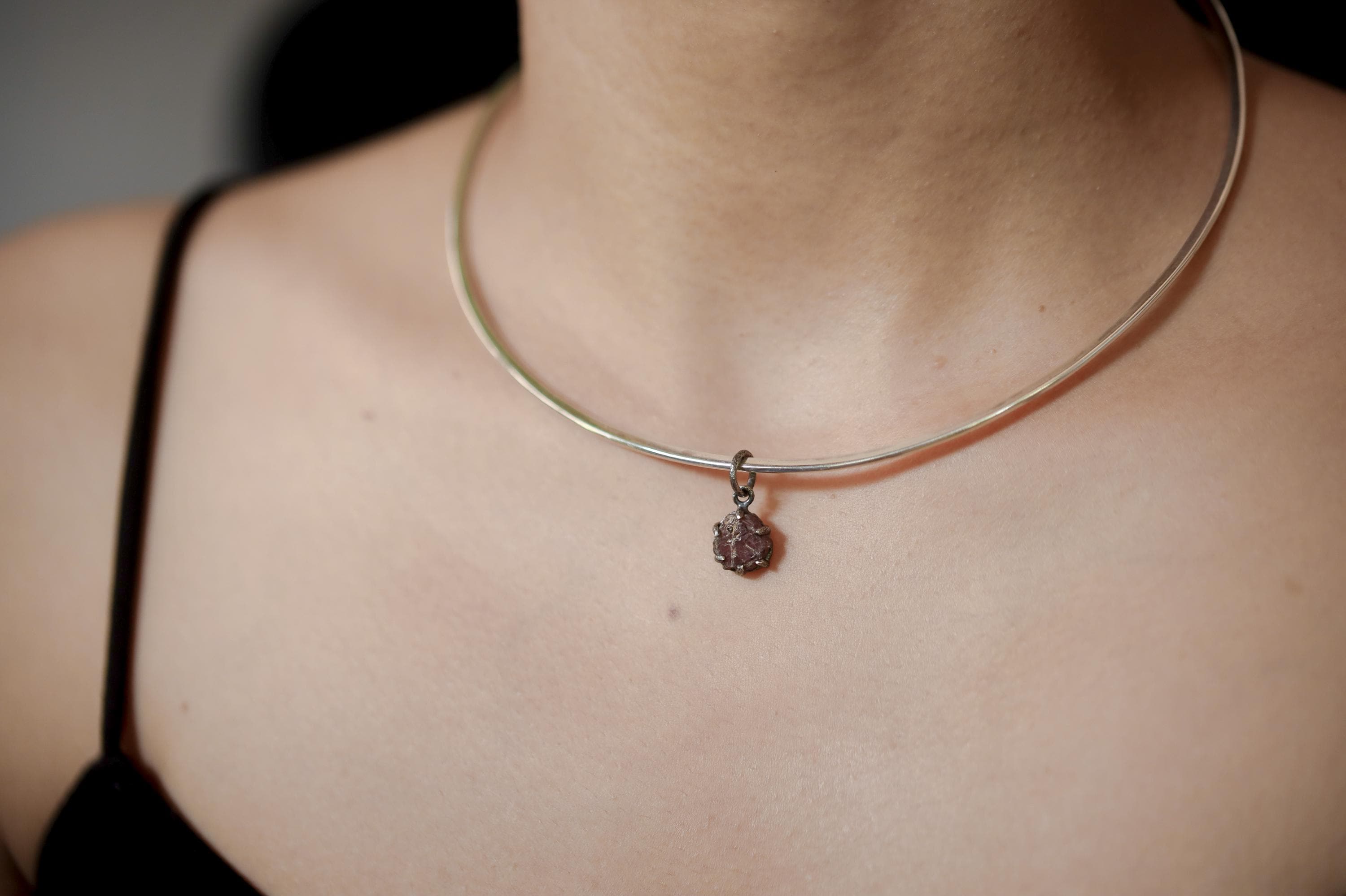 Natural Cambodian Record Keeper Ruby Pendant High Grade Raw Gem Specimen Oxidized Silver Claw Setting Root Chakra Energy Jewelry