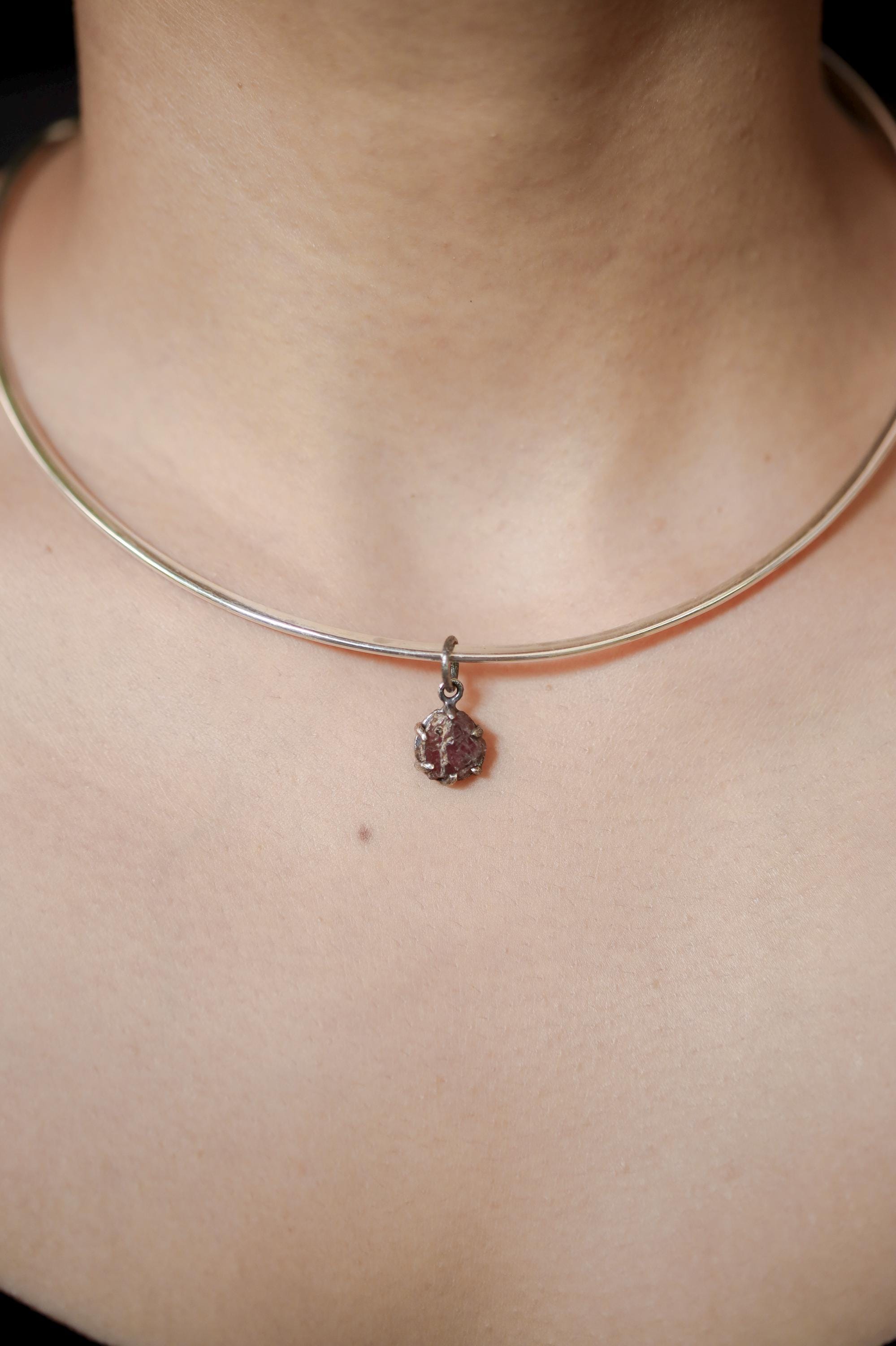 Natural Cambodian Record Keeper Ruby Pendant High Grade Raw Gem Specimen Oxidized Silver Claw Setting Root Chakra Energy Jewelry