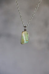 Solid Lightning Ridge White Fiery Gem Opal Pendant, 925 Silver, Hammered Round Bail, Organic Bezel Texture, 22ct Australian Opal Jewelry