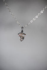 Twin Double Terminated Herkimer Diamond Pendant Sterling Silver, Raw Quartz Crystal Necklace, Crown Chakra Energy Zodiac Gemini Aries Gift