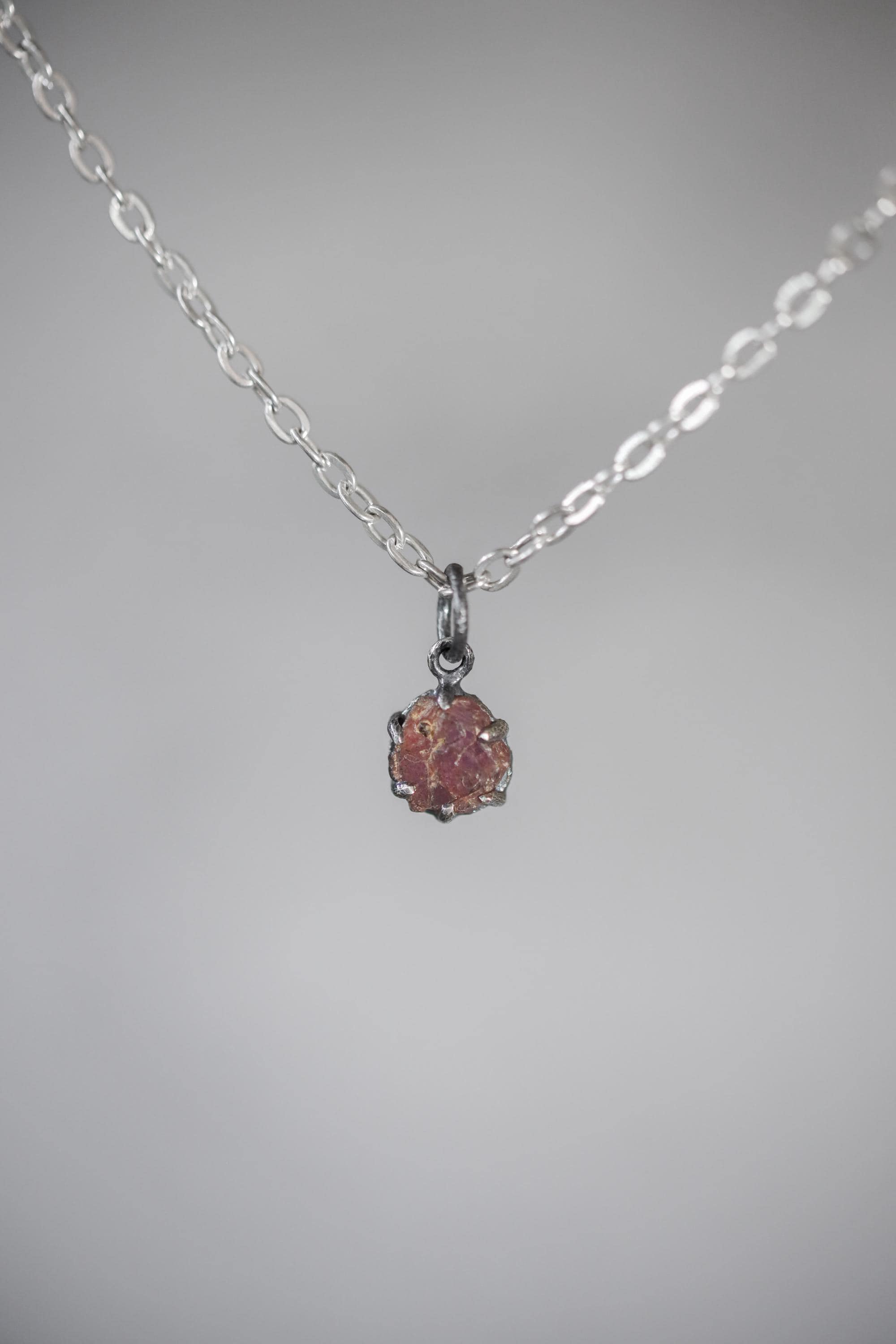 Natural Cambodian Record Keeper Ruby Pendant High Grade Raw Gem Specimen Oxidized Silver Claw Setting Root Chakra Energy Jewelry