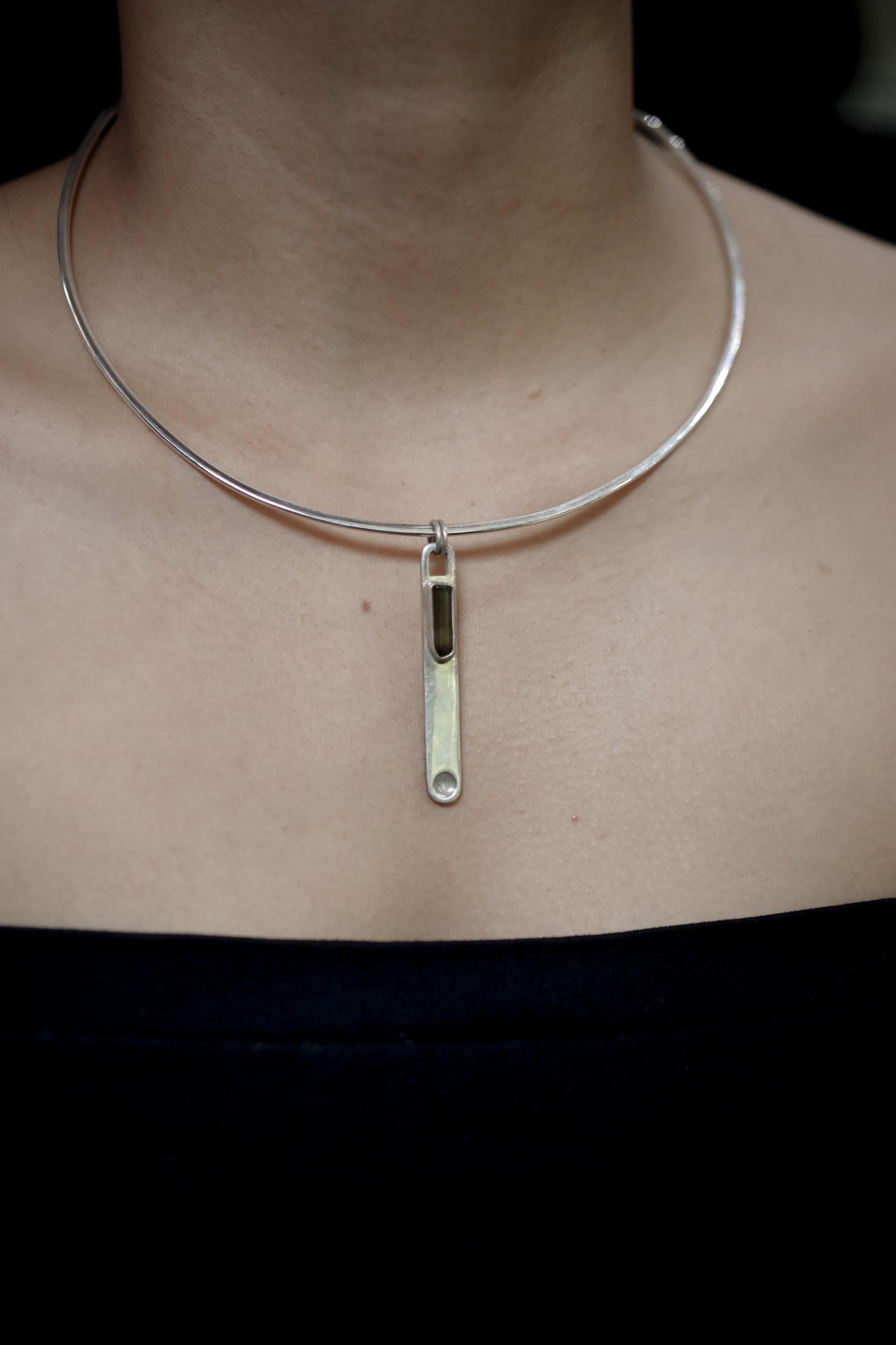 Natural Brown Dravite Tourmaline Wand Pendant, 925 Silver Spoon Design, High Shine Finish, Round Bail, Root Chakra Crystal, Grounding Gift