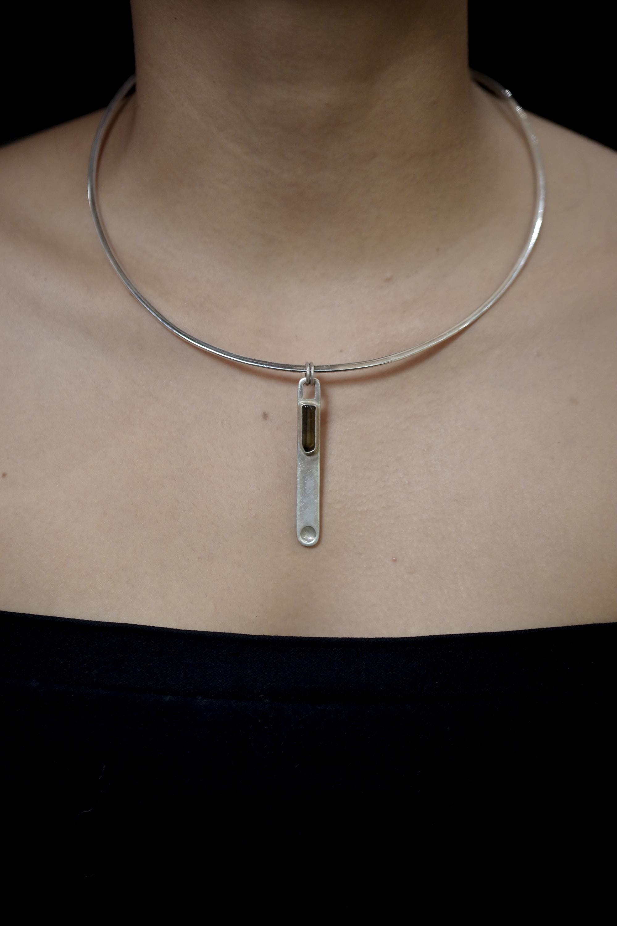 Natural Brown Dravite Tourmaline Wand Pendant, 925 Silver Spoon Design, High Shine Finish, Round Bail, Root Chakra Crystal, Grounding Gift