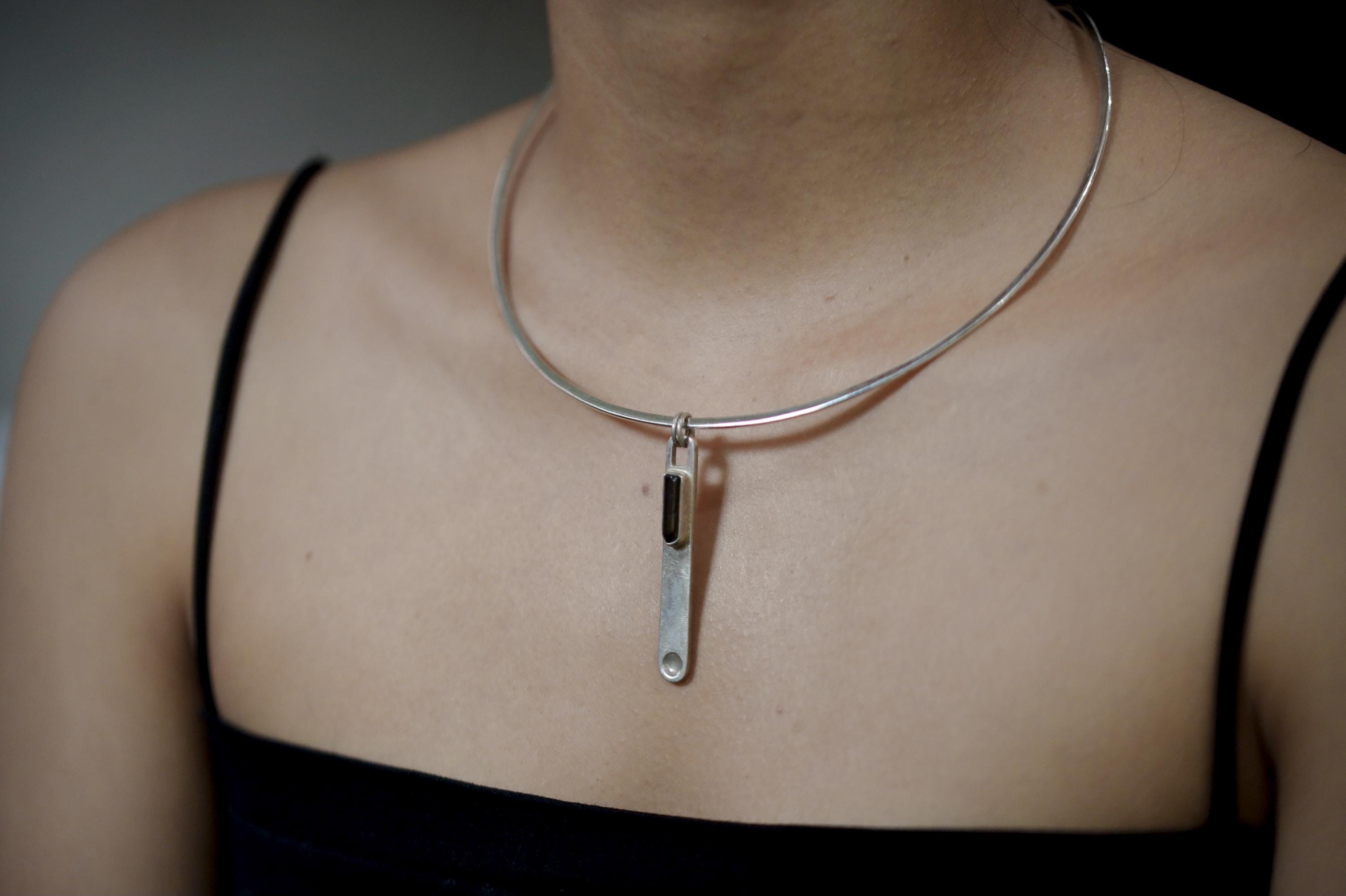 Natural Brown Dravite Tourmaline Wand Pendant, 925 Silver Spoon Design, High Shine Finish, Round Bail, Root Chakra Crystal, Grounding Gift