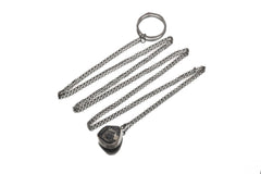 Raw Black Tourmaline Pendant Necklace, Oxidized 925 Silver, Adjustable Amulet