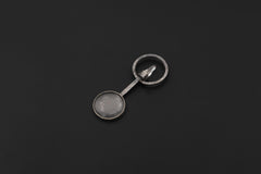 Himalayan Lemurian Laser Quartz Pendant, 925 Silver Functional Jewelry, 5x Magnifying Glass Fire Starter, Hammered Oxidized Silver