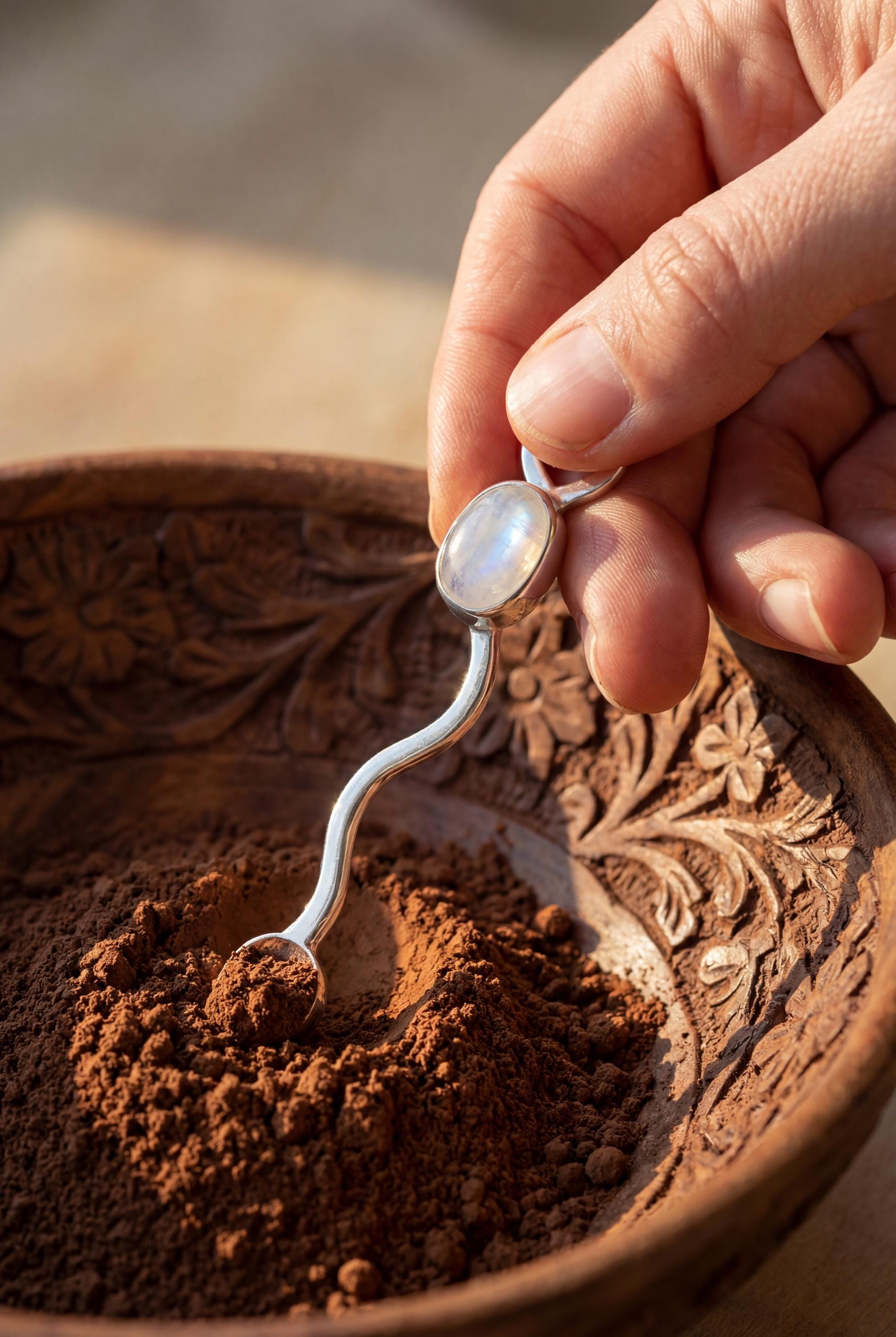 Blue Moonstone Spoon Pendant: 925 Sterling Silver Necklace