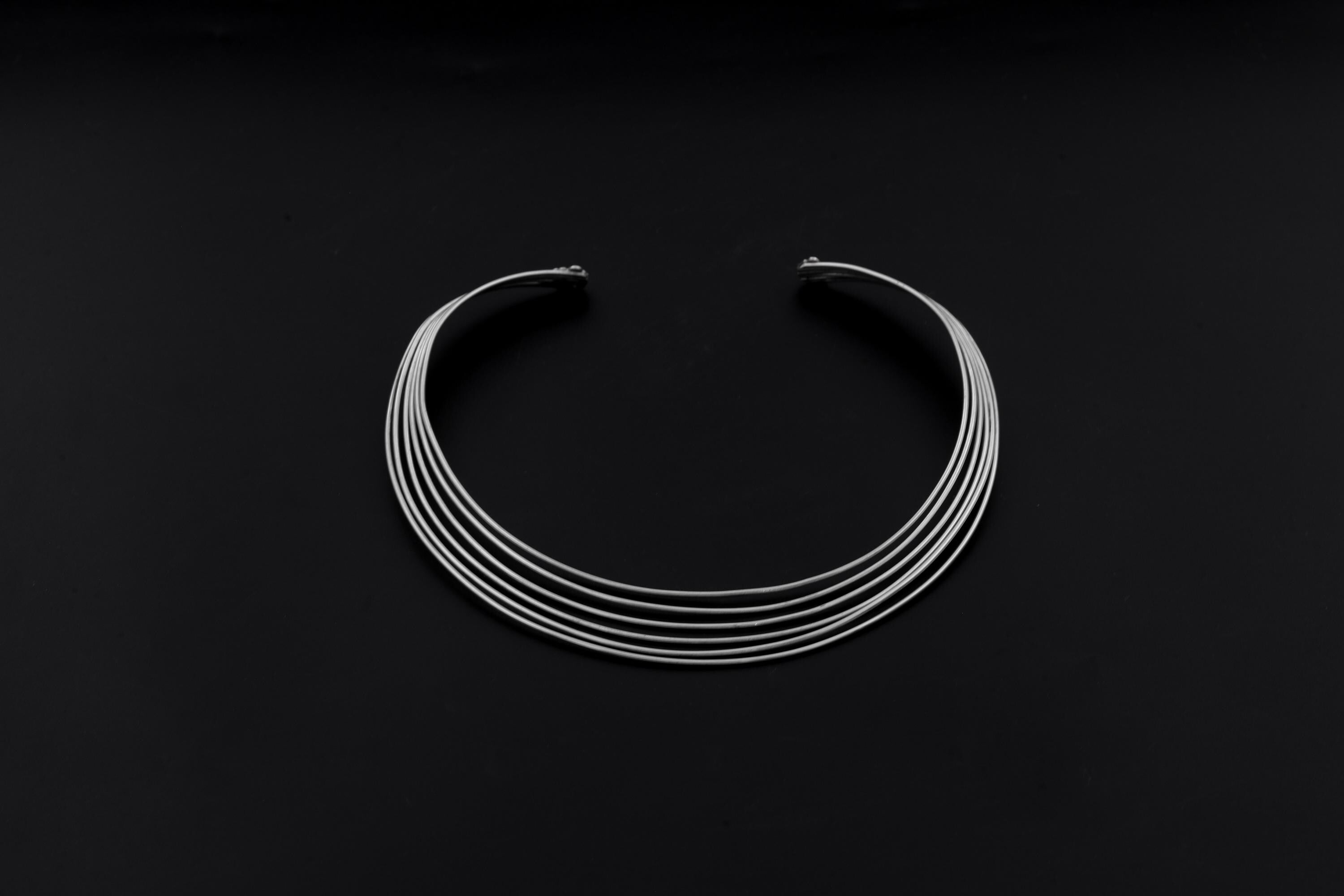 Handmade Sterling Silver Layered Choker - Modern Minimalist Collar
