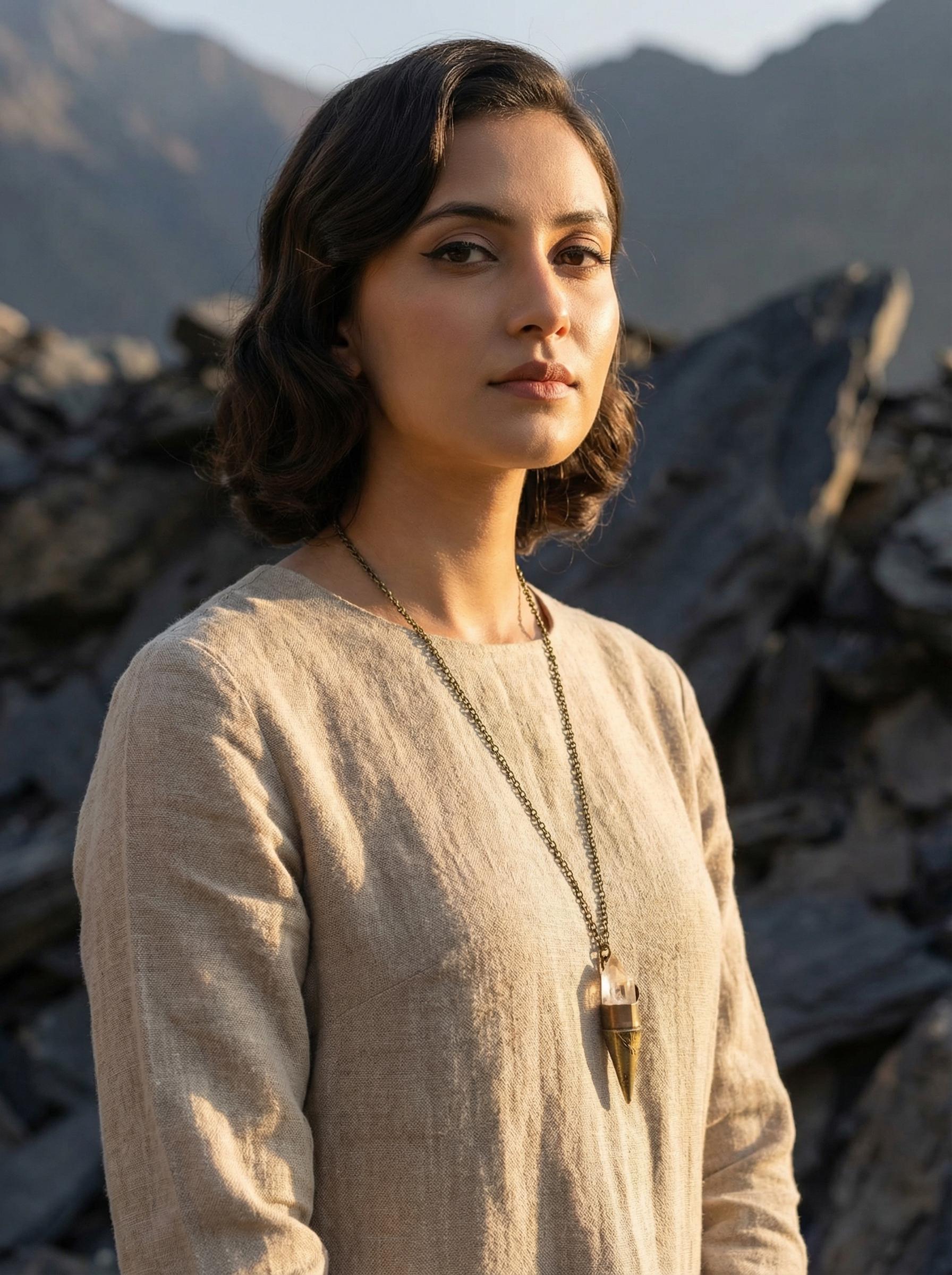 Clear Quartz Torch Pendant, Natural Brass Talisman, Raw Crystal Point, Light Guidance Amulet, Clarity & Protection Jewelry, Unique Gift