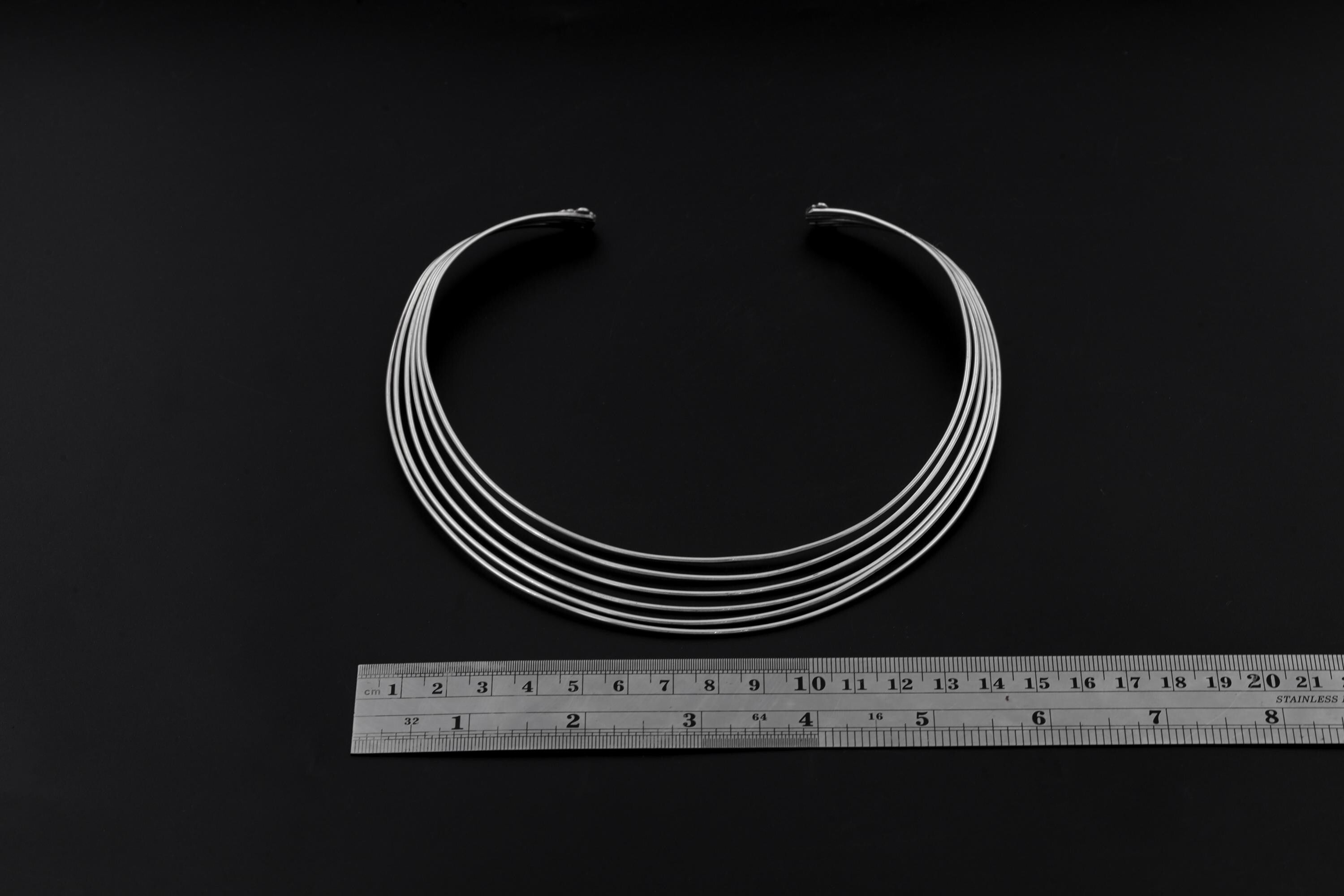 Handmade Sterling Silver Layered Choker - Modern Minimalist Collar