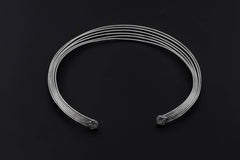 Handmade Sterling Silver Layered Choker - Modern Minimalist Collar
