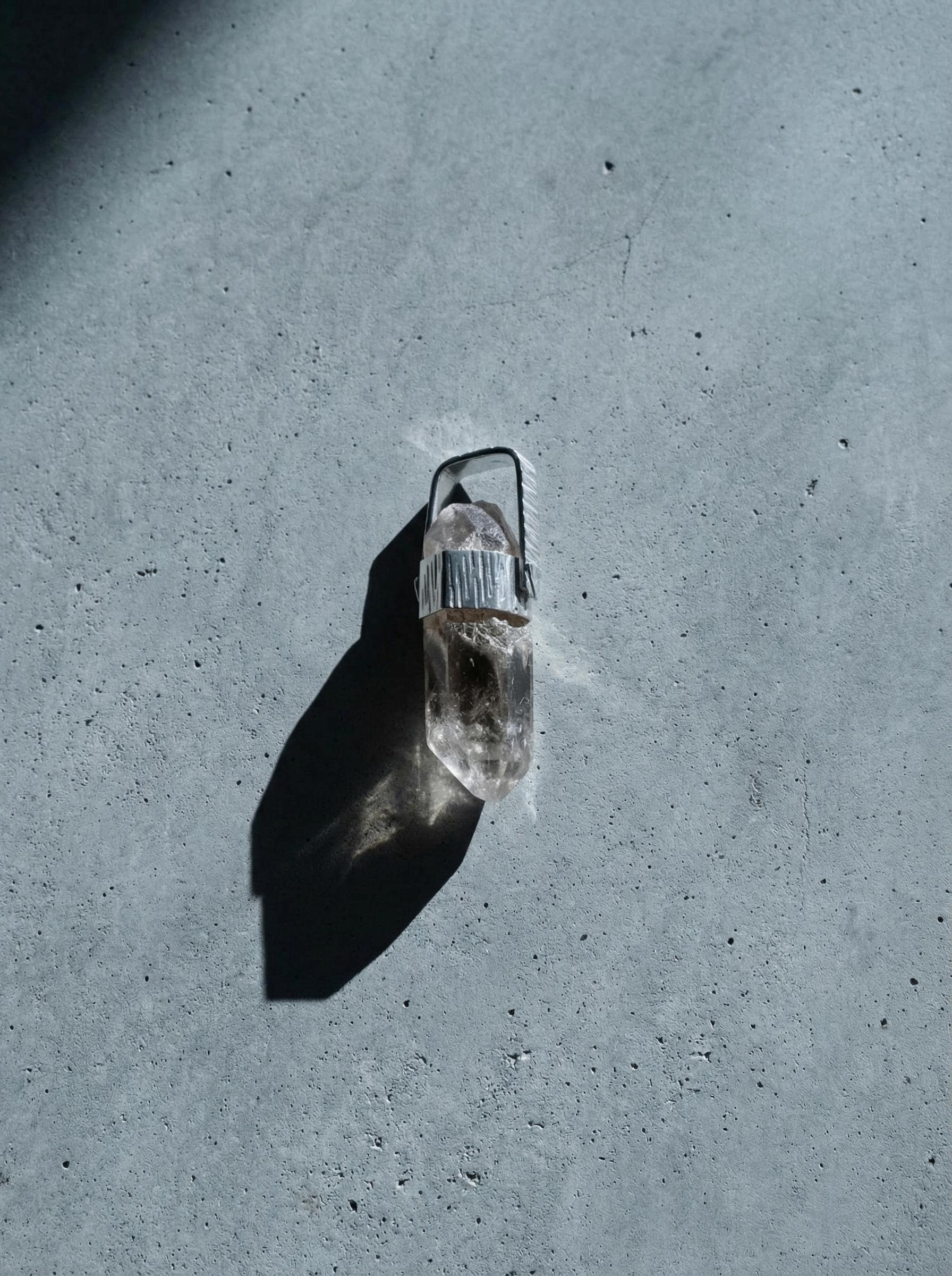 Hand Fossicked Smoky Quartz Point Pendant, 925 Silver, Minimalist