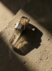 Lemurian Quartz Pendant, Sterling Silver Healing Jewelry