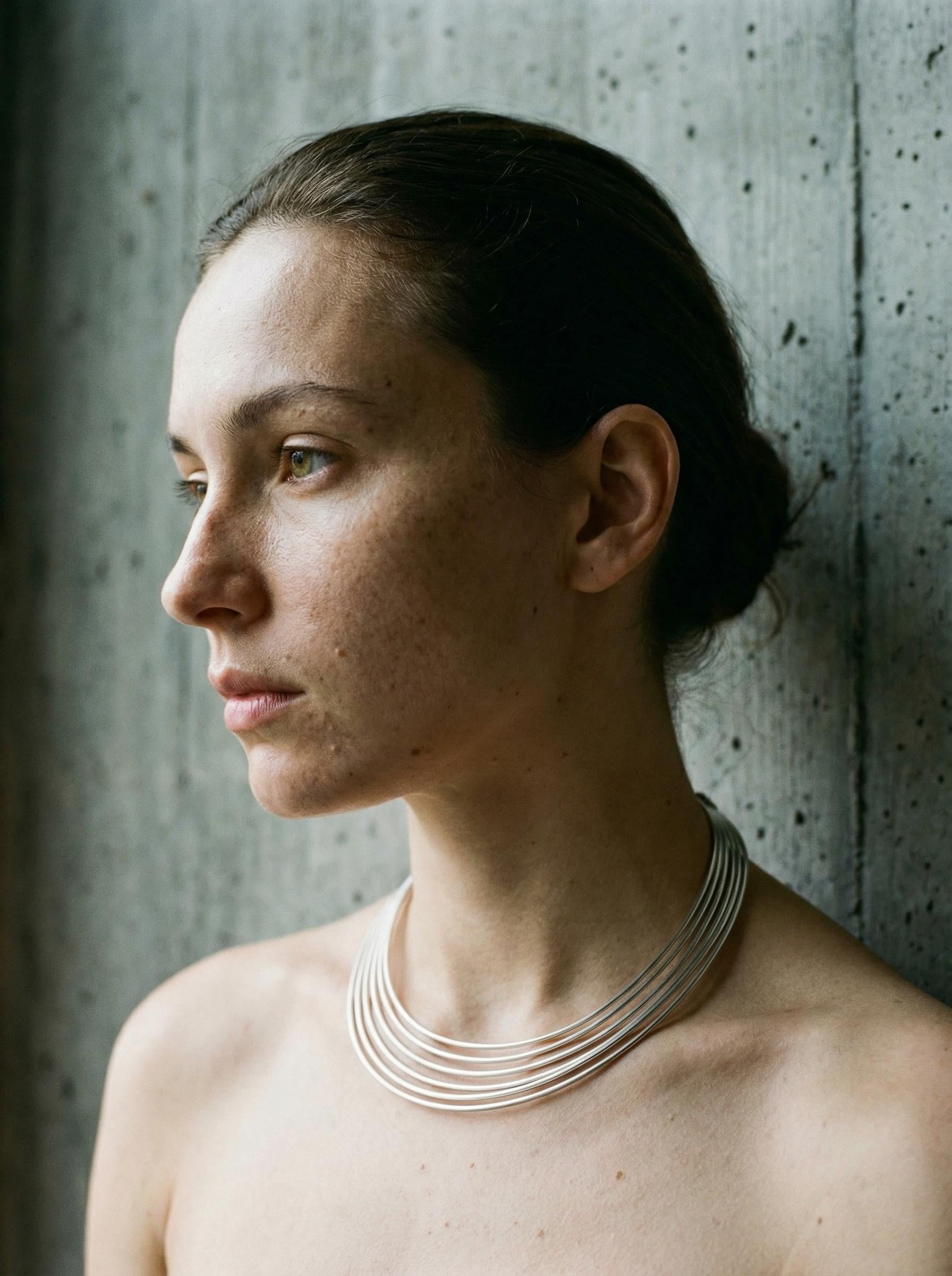 Handmade Sterling Silver Layered Choker - Modern Minimalist Collar