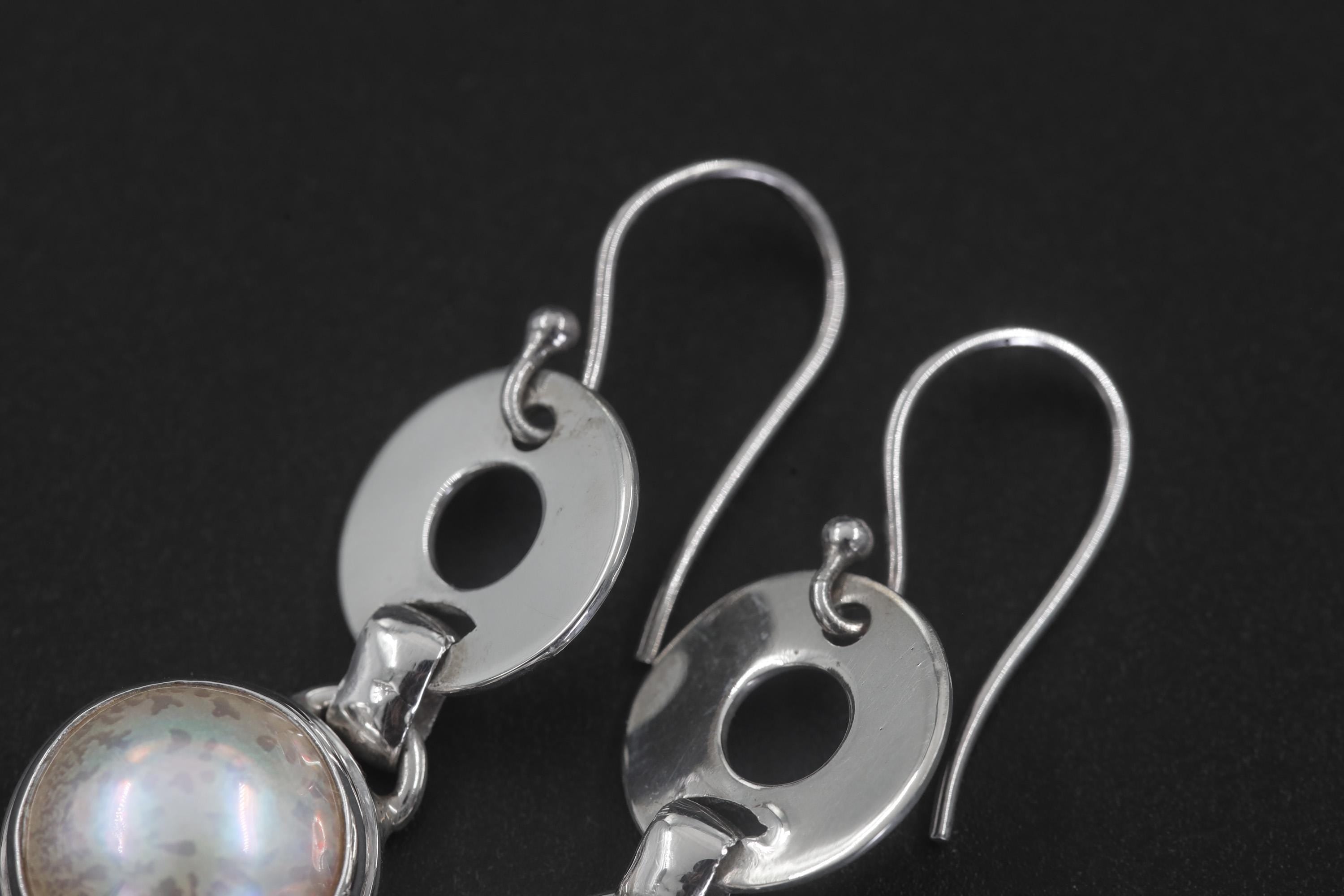 Sterling Silver Pearl Drop Earrings: Classic Luminous Dangle Jewelry