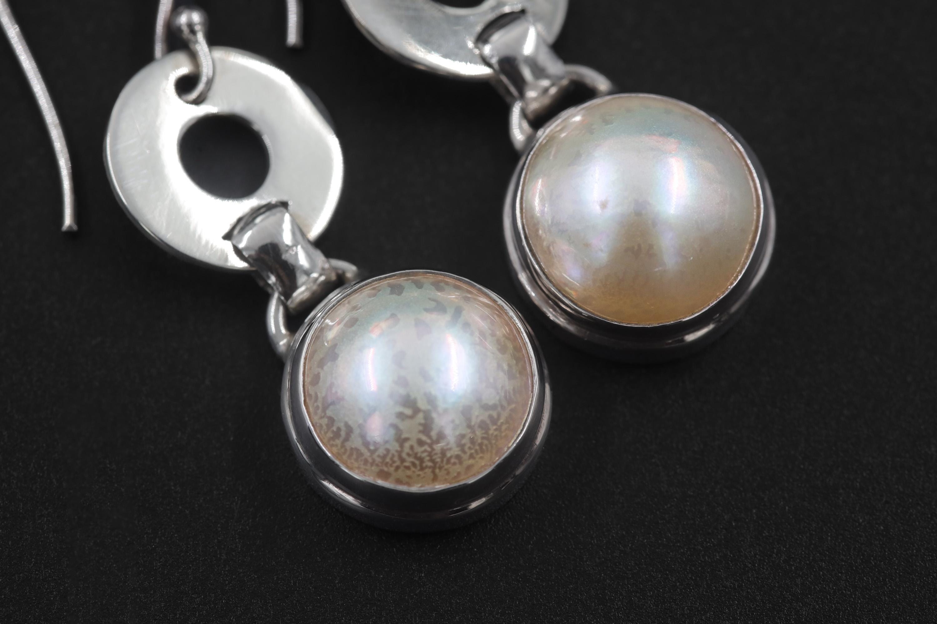 Sterling Silver Pearl Drop Earrings: Classic Luminous Dangle Jewelry