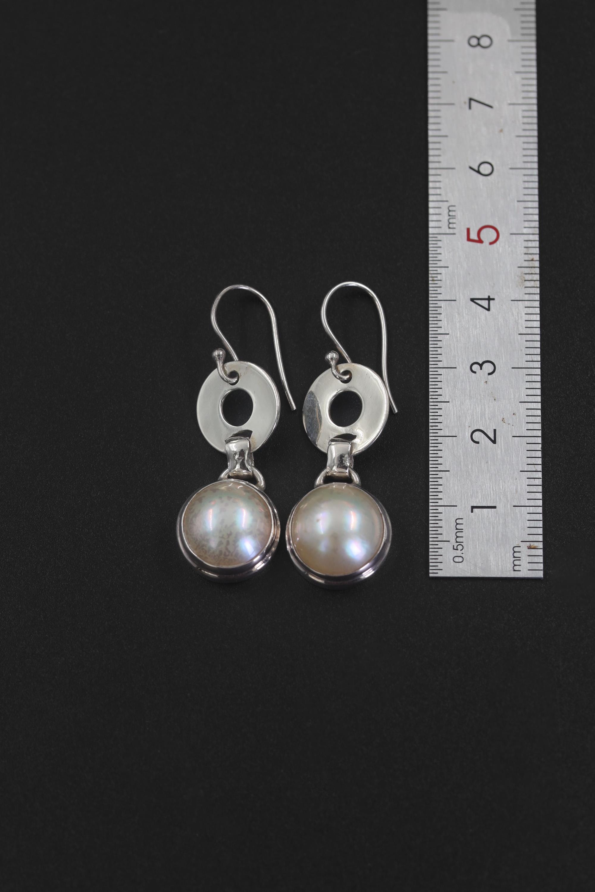 Sterling Silver Pearl Drop Earrings: Classic Luminous Dangle Jewelry