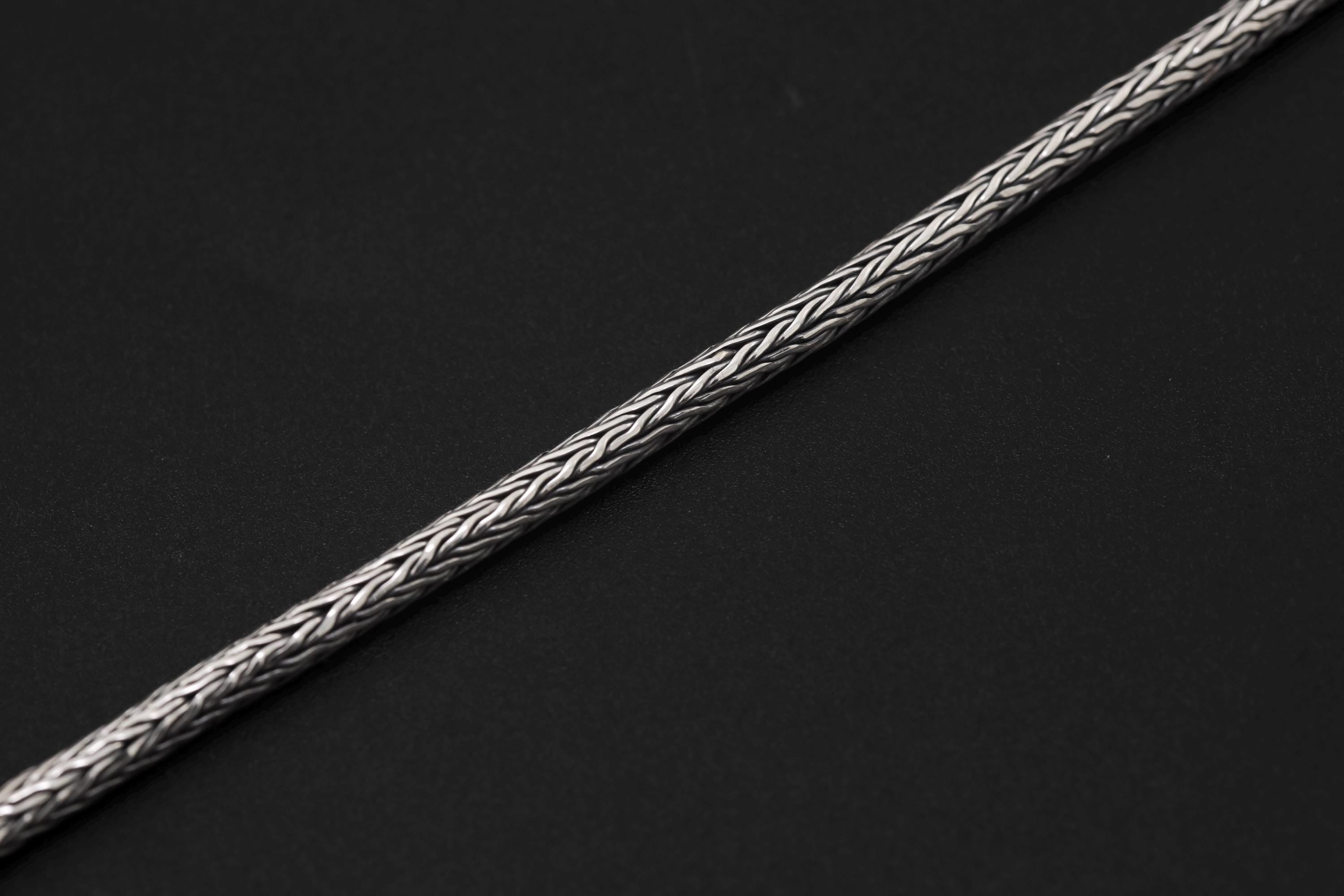 Handmade White Pearl Sterling Silver Necklace, Oxidized Beaded Chain, Ocean Luster Jewelry