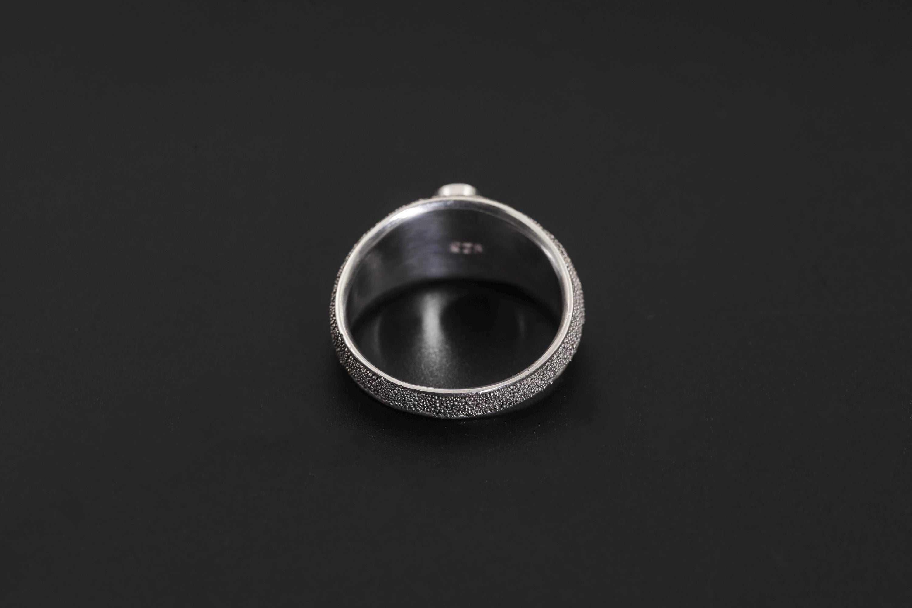 Garnet Signet Ring 925 Sterling Silver Oxidized Textured Band Faceted Red Gemstone Root Chakra January Birthstone Gift