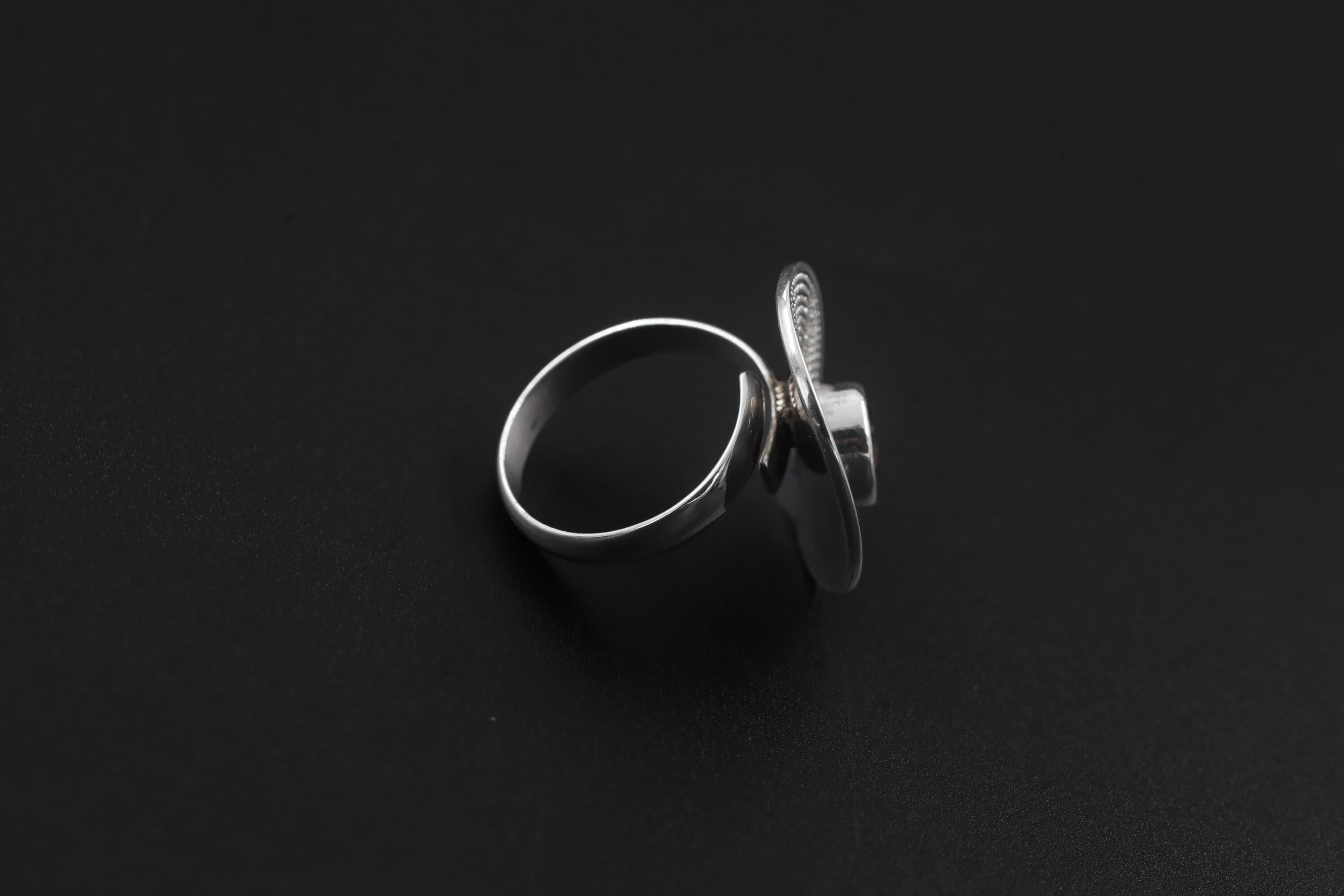 Adjustable Citrine Ring 925 Sterling Silver Solar Disc Statement Ring Faceted Gemstone Solar Plexus Chakra Jewelry Gift